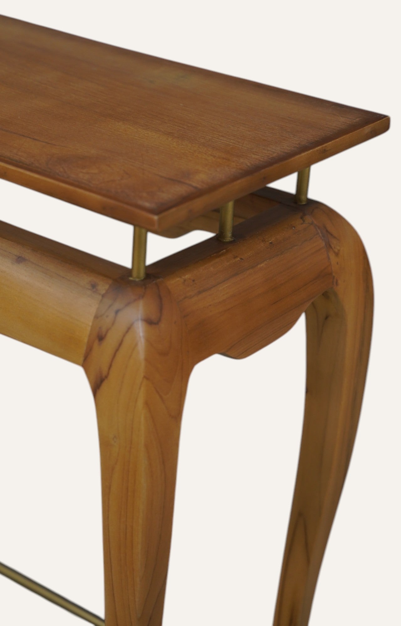 Arched Leg Console Table in Walnut Finish