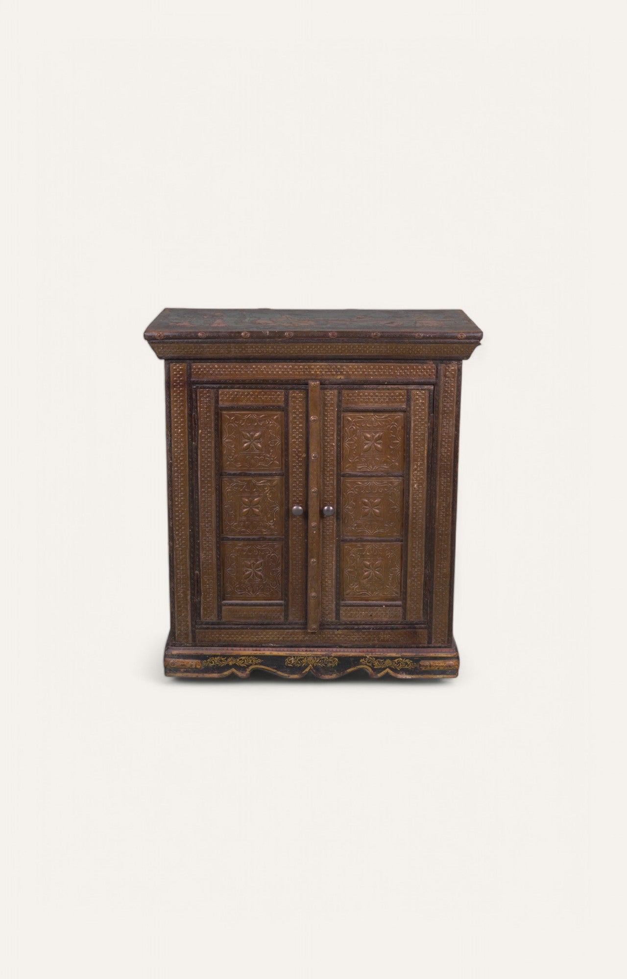 Indian Hand Painted Wooden Cabinet