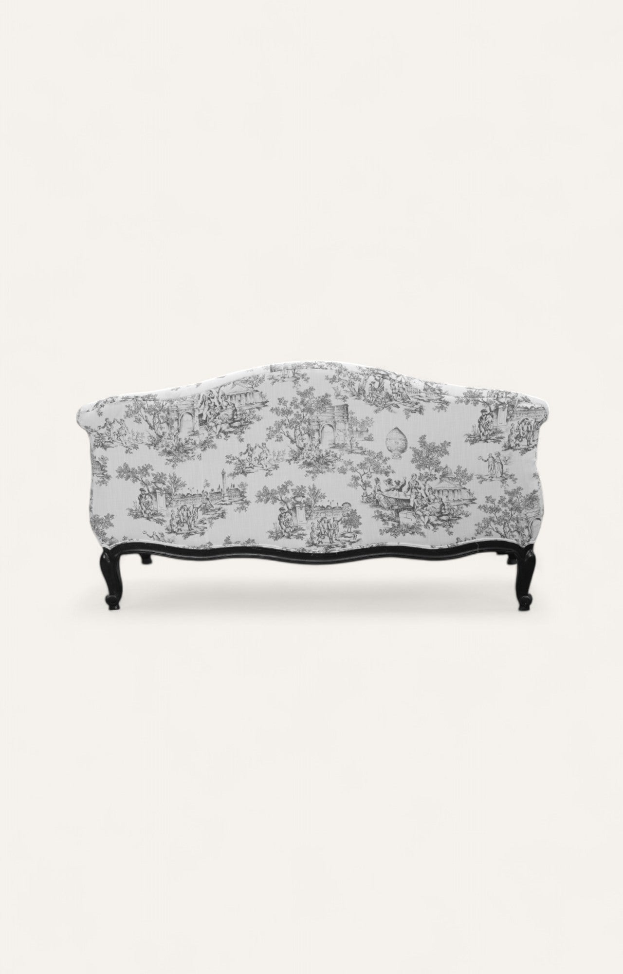 Toile-Print Black Frame Settee