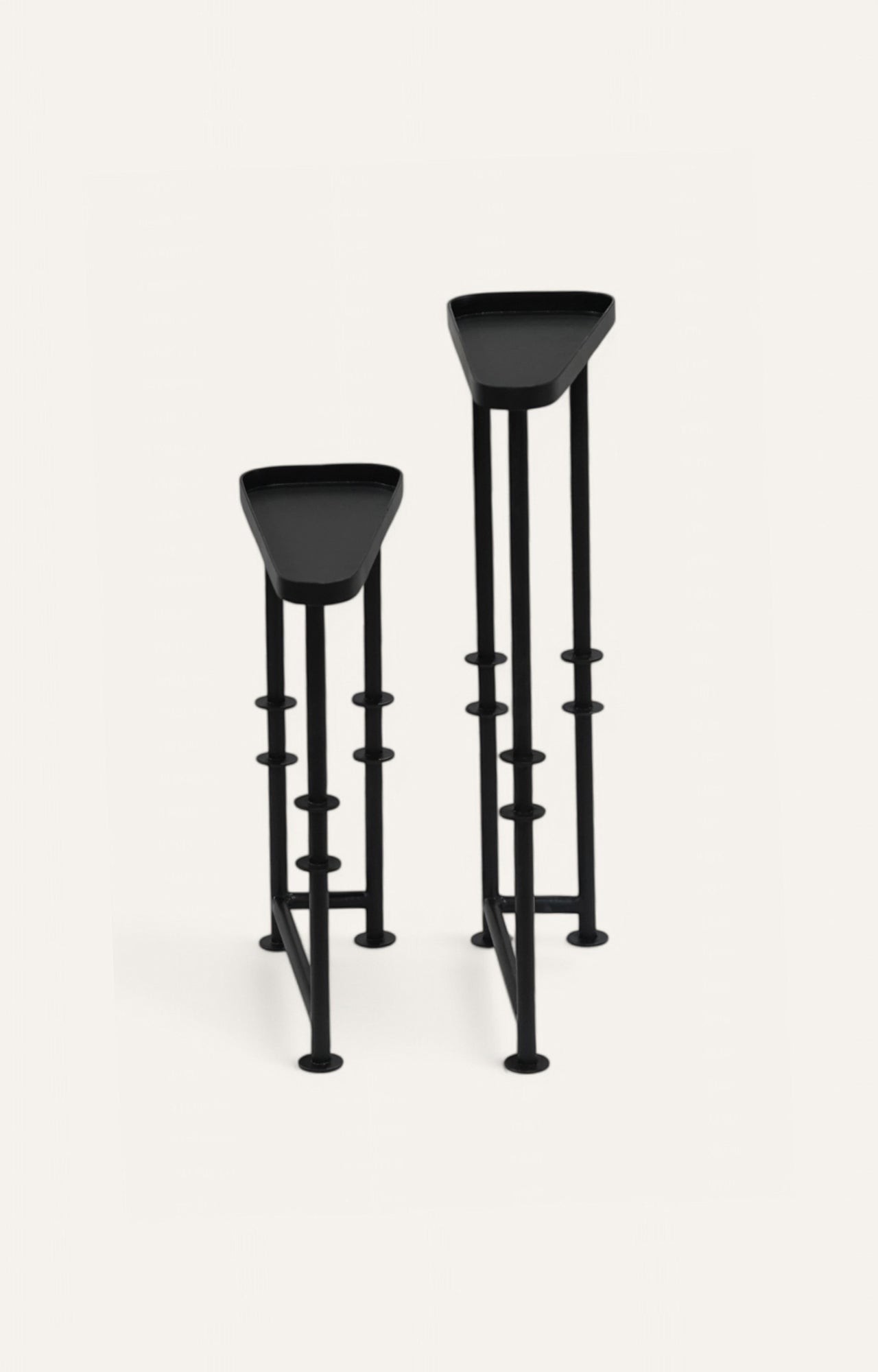 Sculptural Metal Side Tables