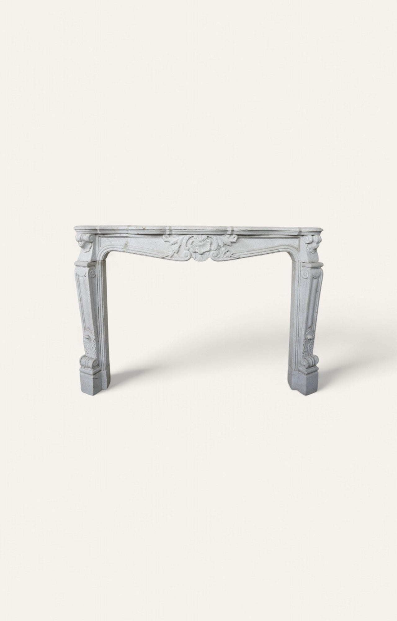 Floral Carved Marble Fireplace