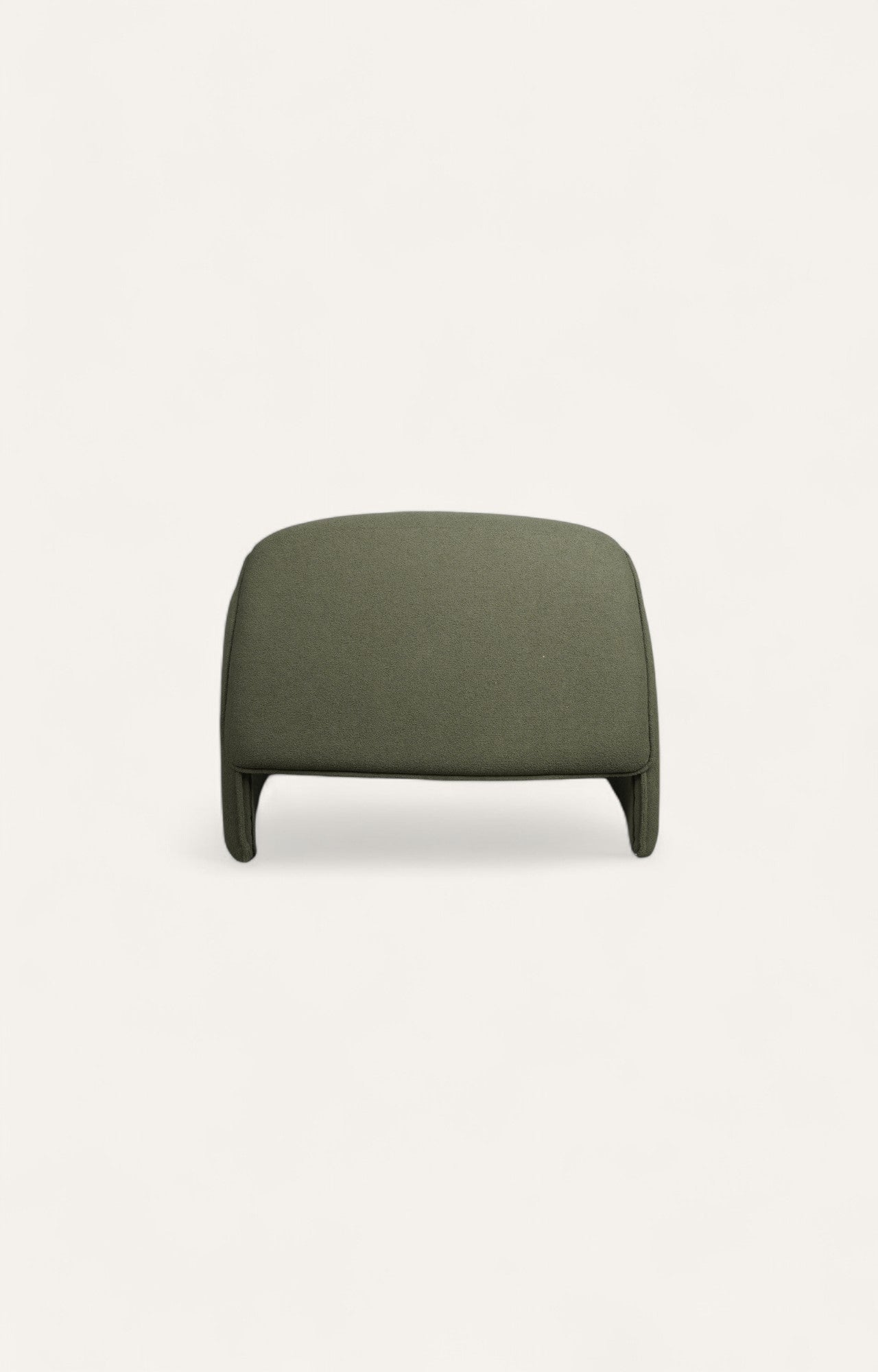 Sage Green Accent Chair in Bouclé with Sculpted Arms