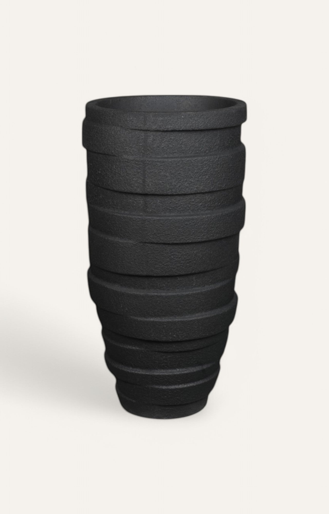Layered Black Planter - Medium