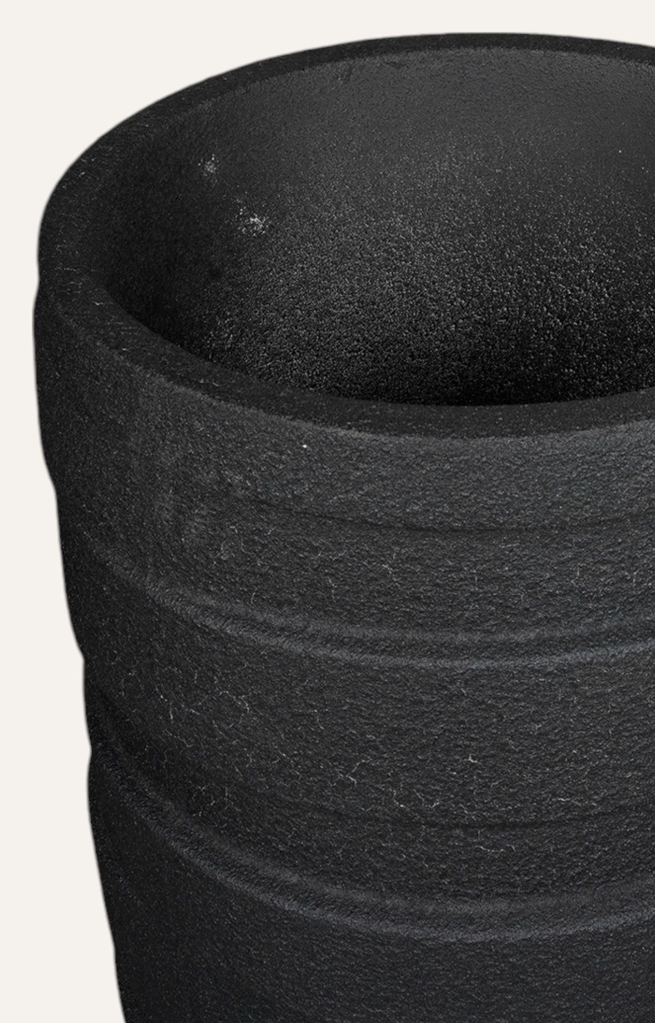 Layered Black Planter - Small