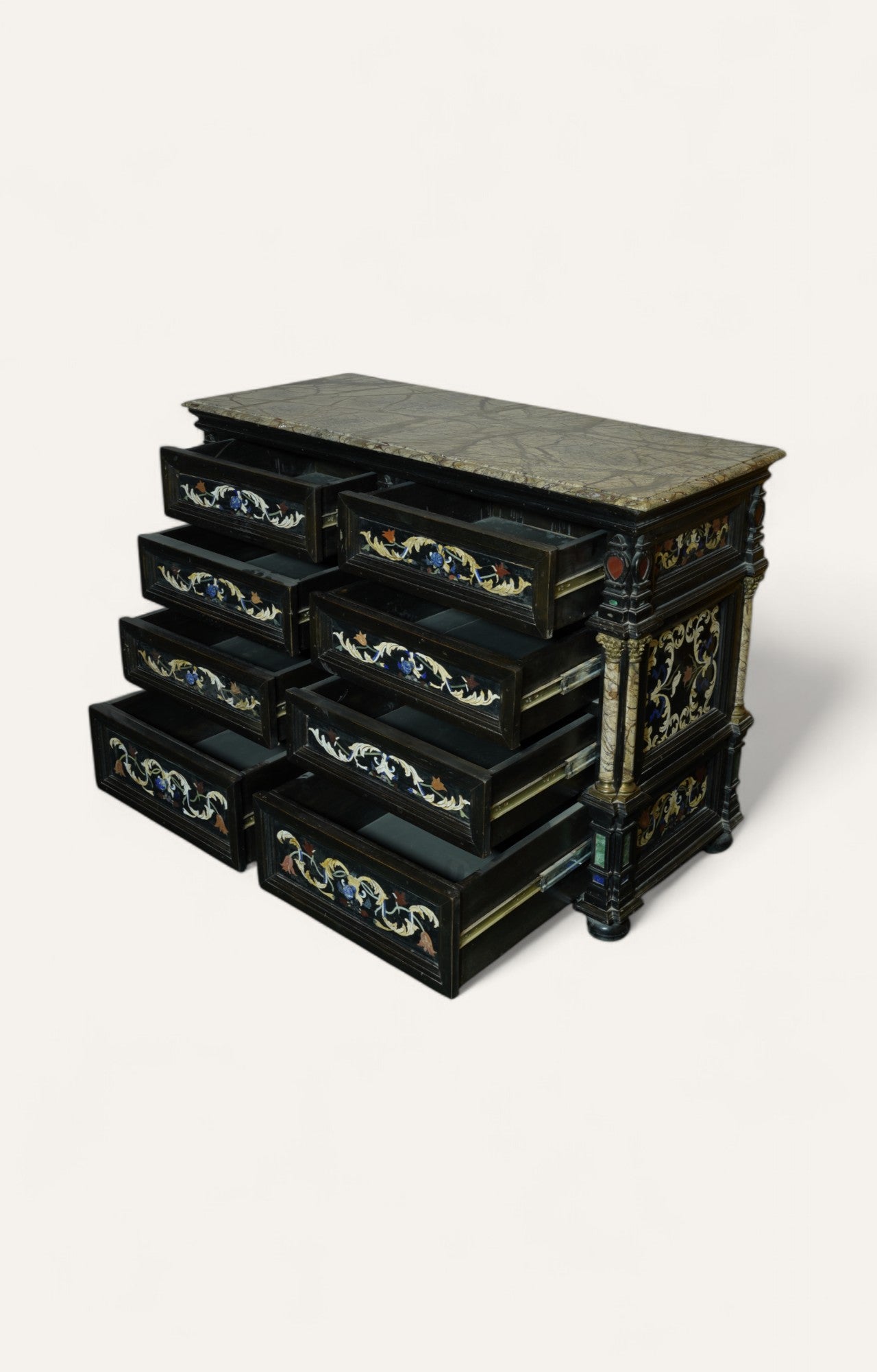 Semi precious Inlay Chest of drawer