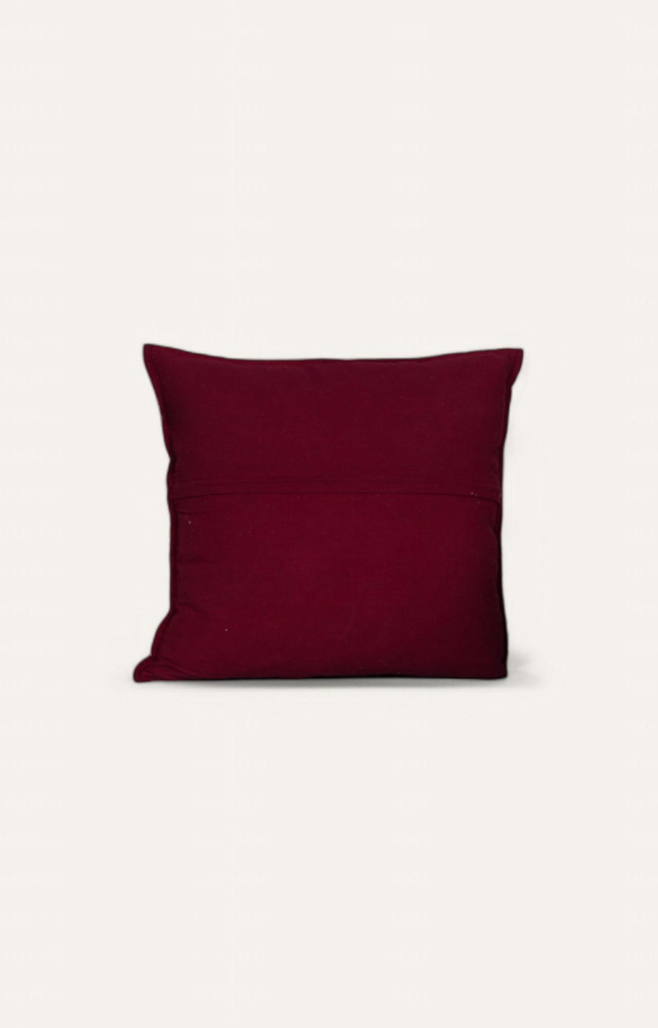 Rustic Floral Embroidered Cushion