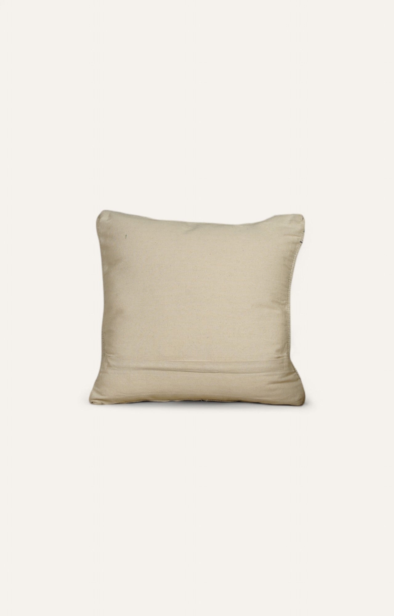 Cotton Dhurrie Cushion with Embroidered Detailing