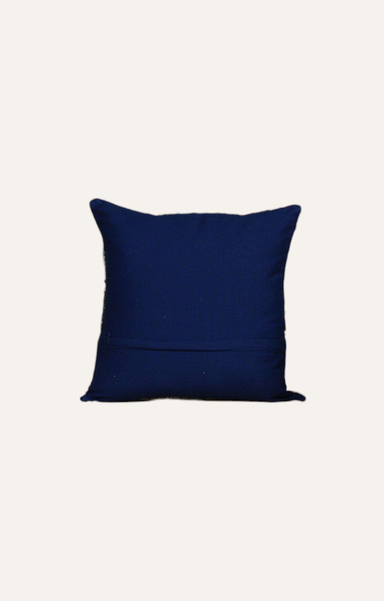 Indigo and White Printed Cushion