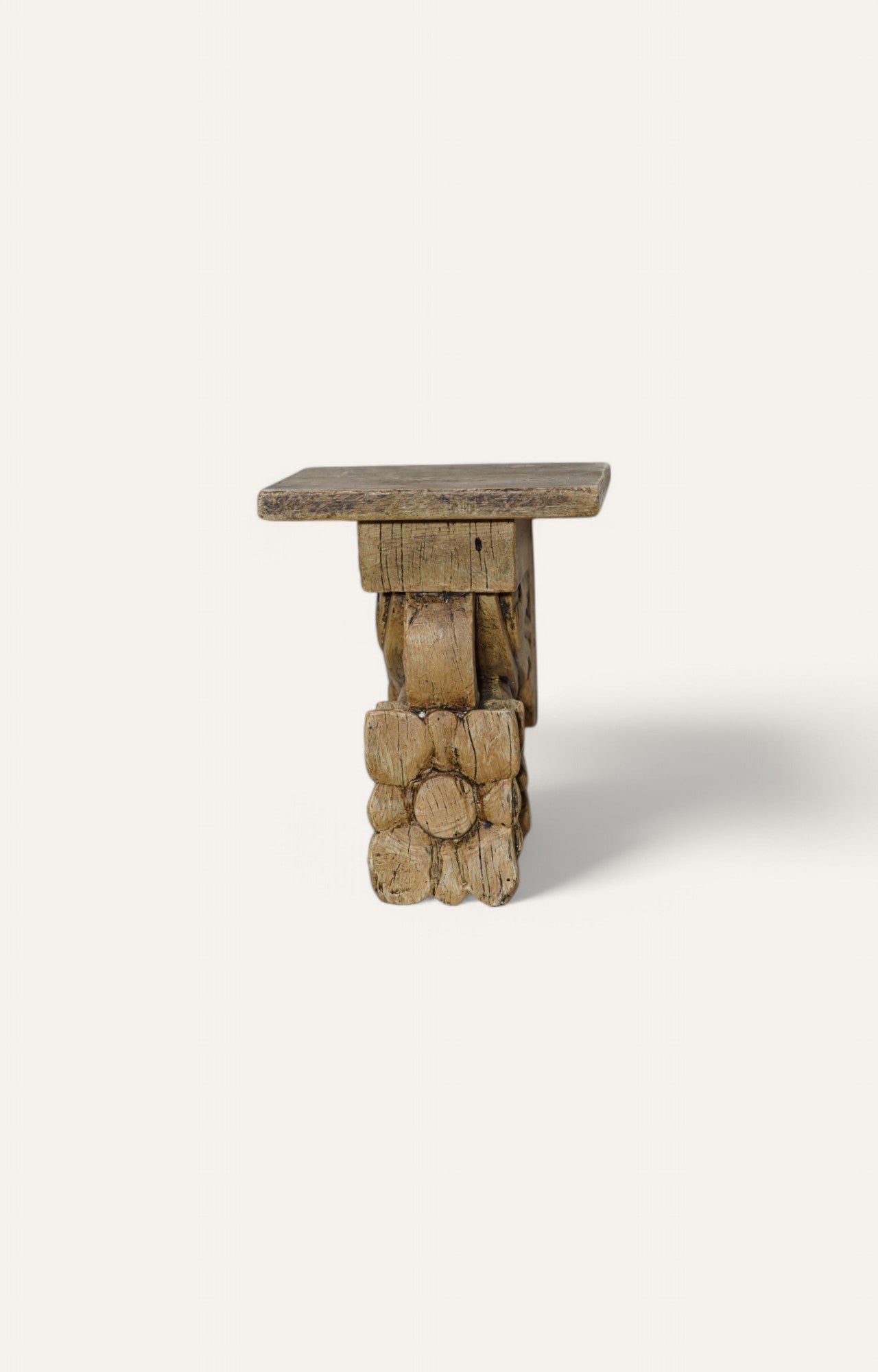 Vintage Wooden Floral Carved Wall Bracket