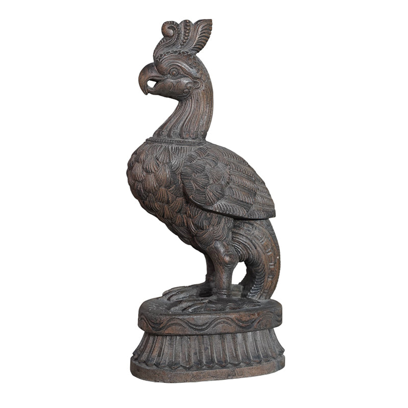 Vintage Carved Wooden Peacock