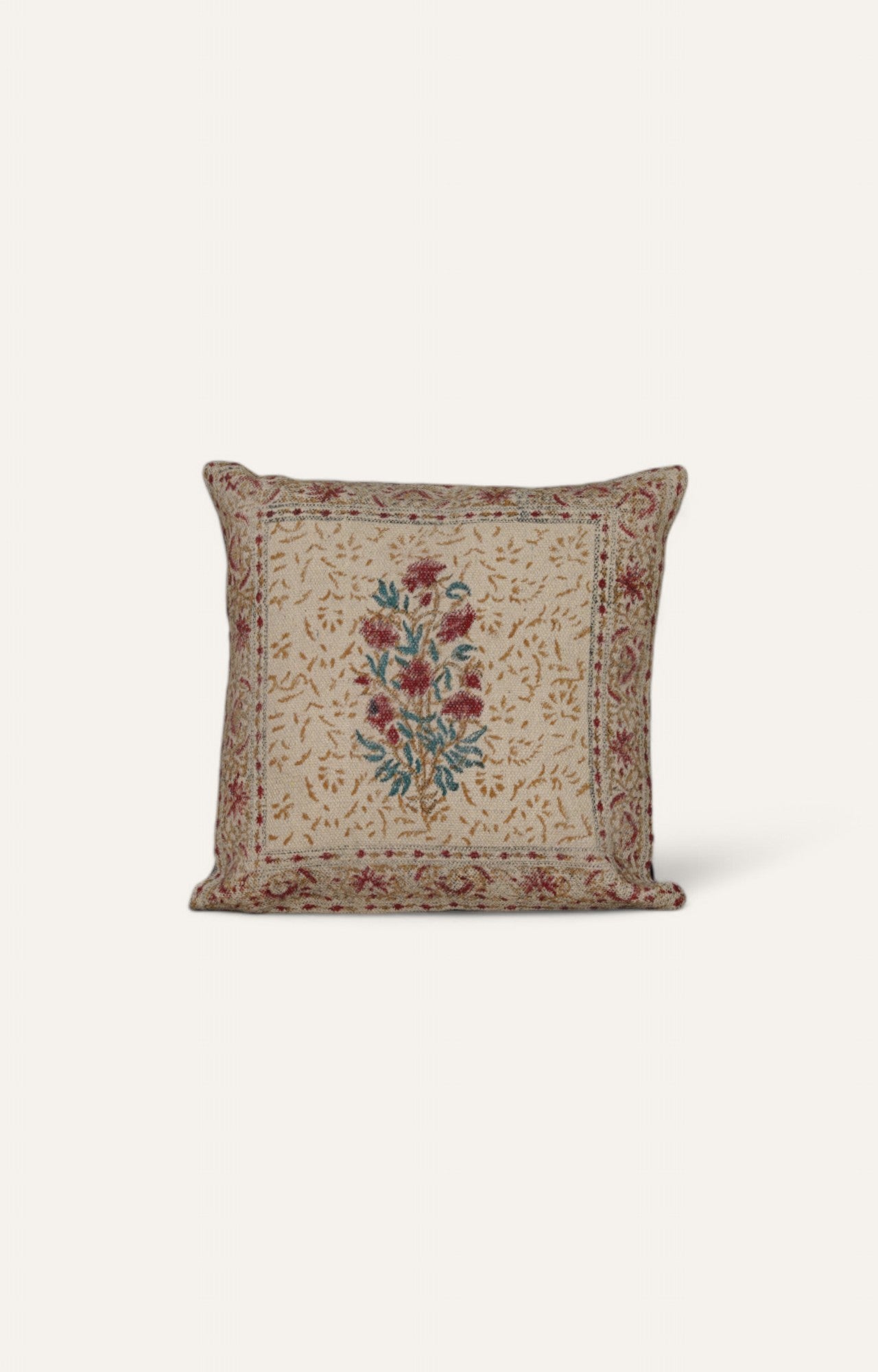Floral Printed Cotton Cushion Cover
