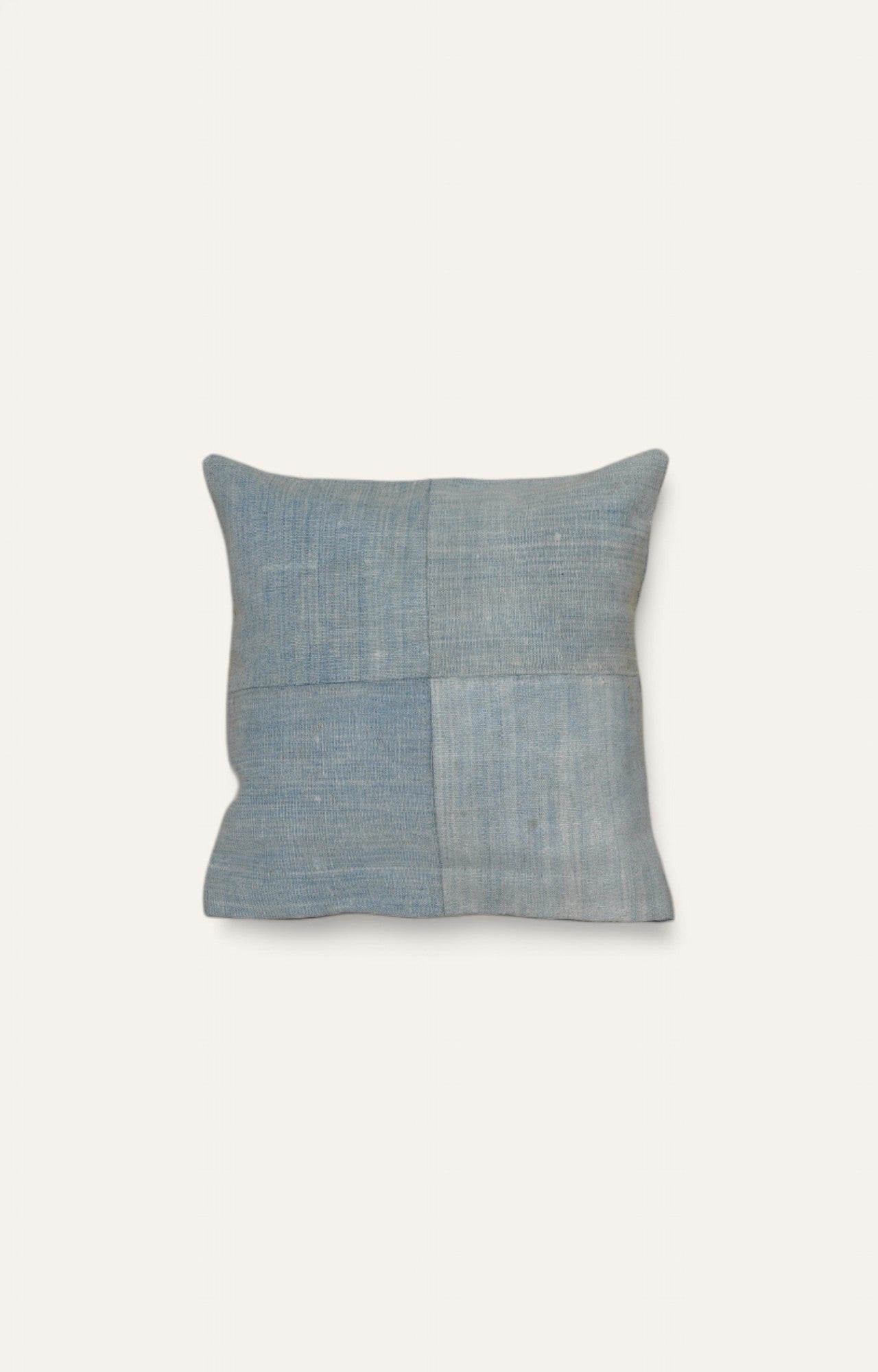 Blue Patchwork Cotton Cushion