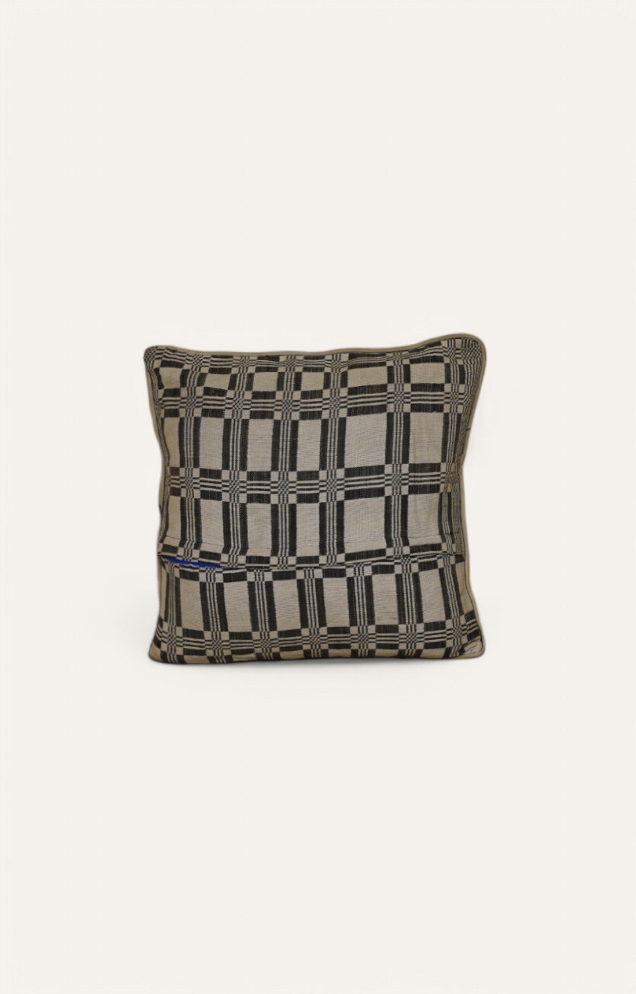 Black and White Geometric Patterned Printed Cushion