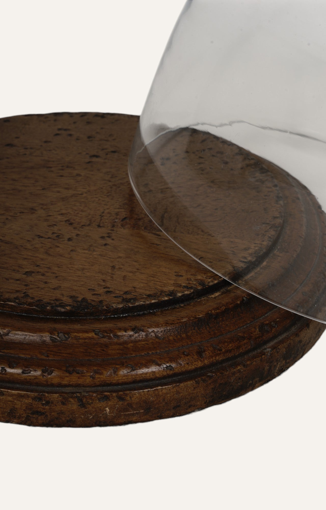 Cake Cloche with Blue Chalcedony Finial