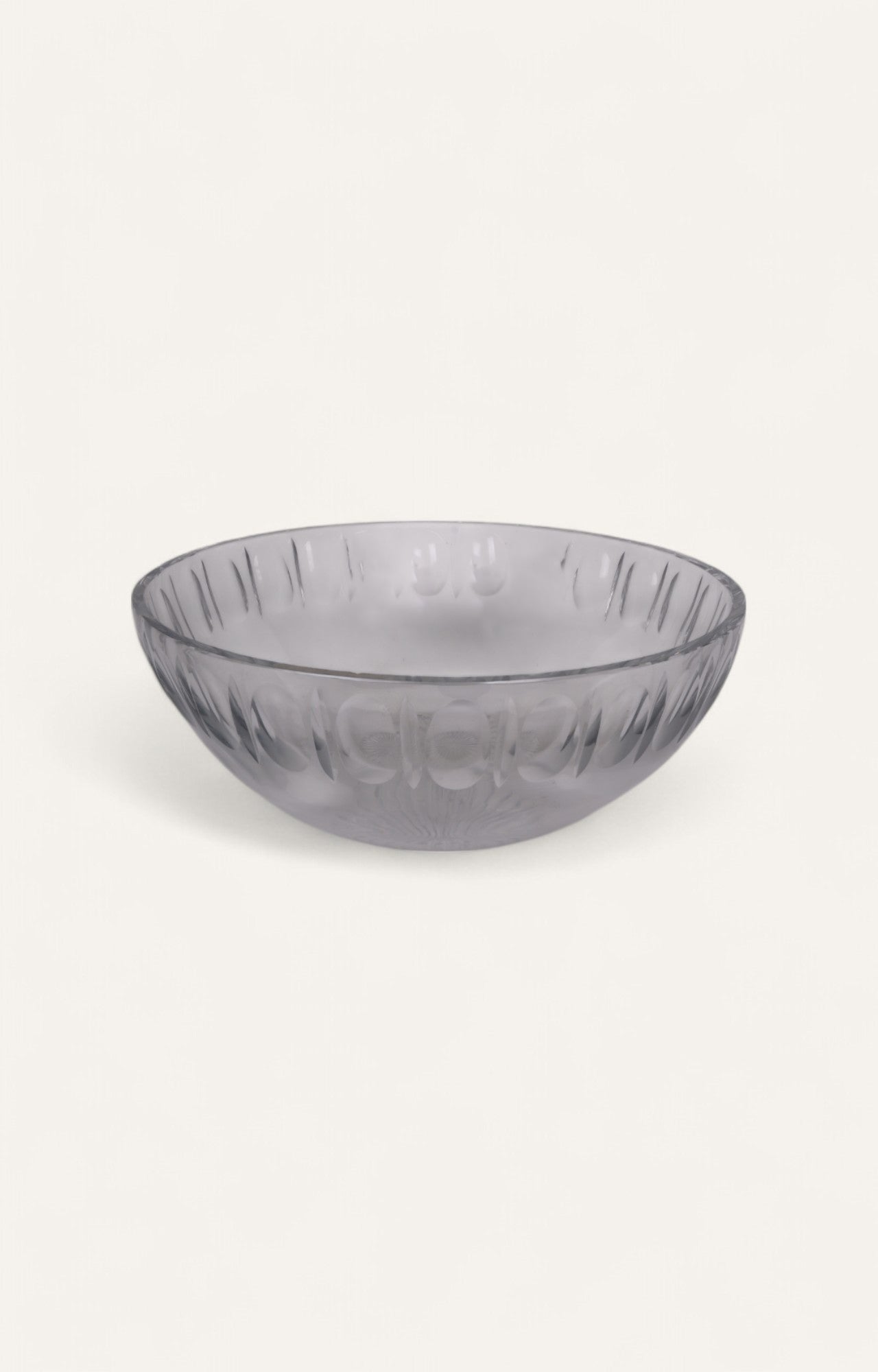 Modern Etched Glass Fruit Bowl