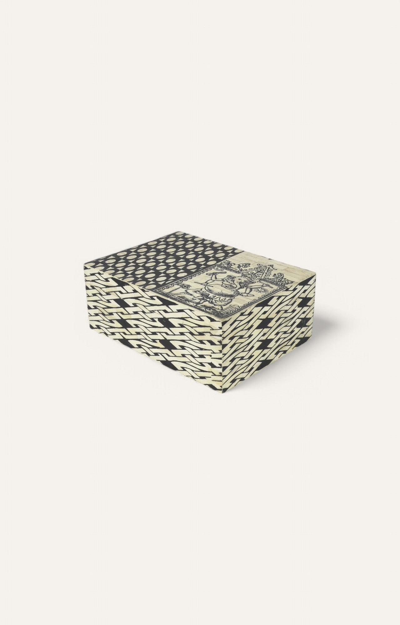 Ganeshji Mango Wood and Bone Antique  Jewelry Box