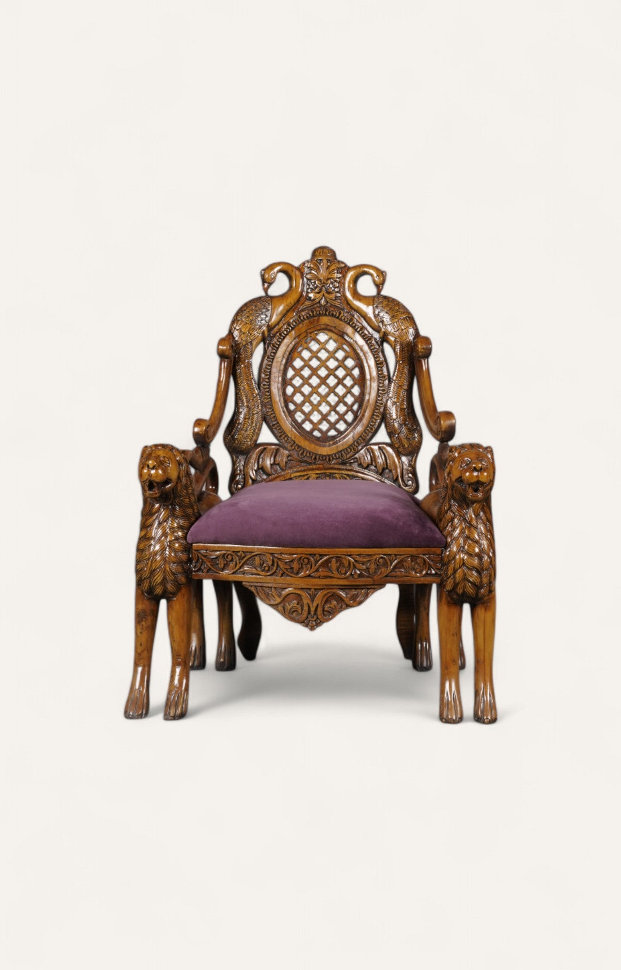 Lion-Arm Teak Chair