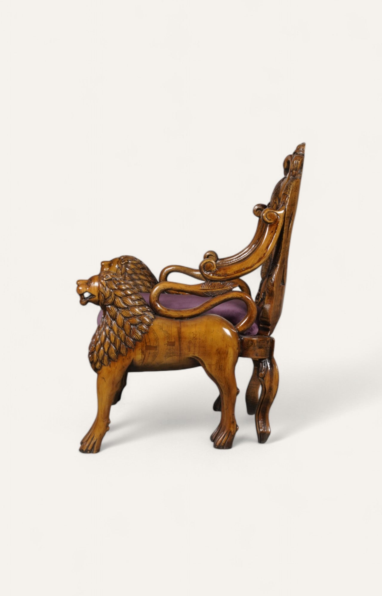 Lion-Arm Teak Chair