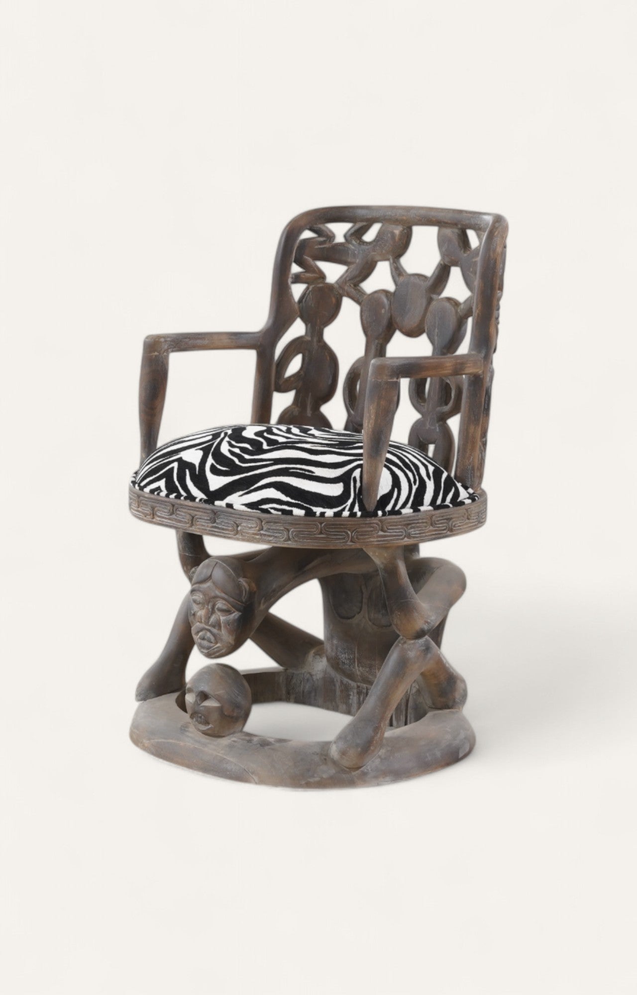Vintage African Sculptural Armchair