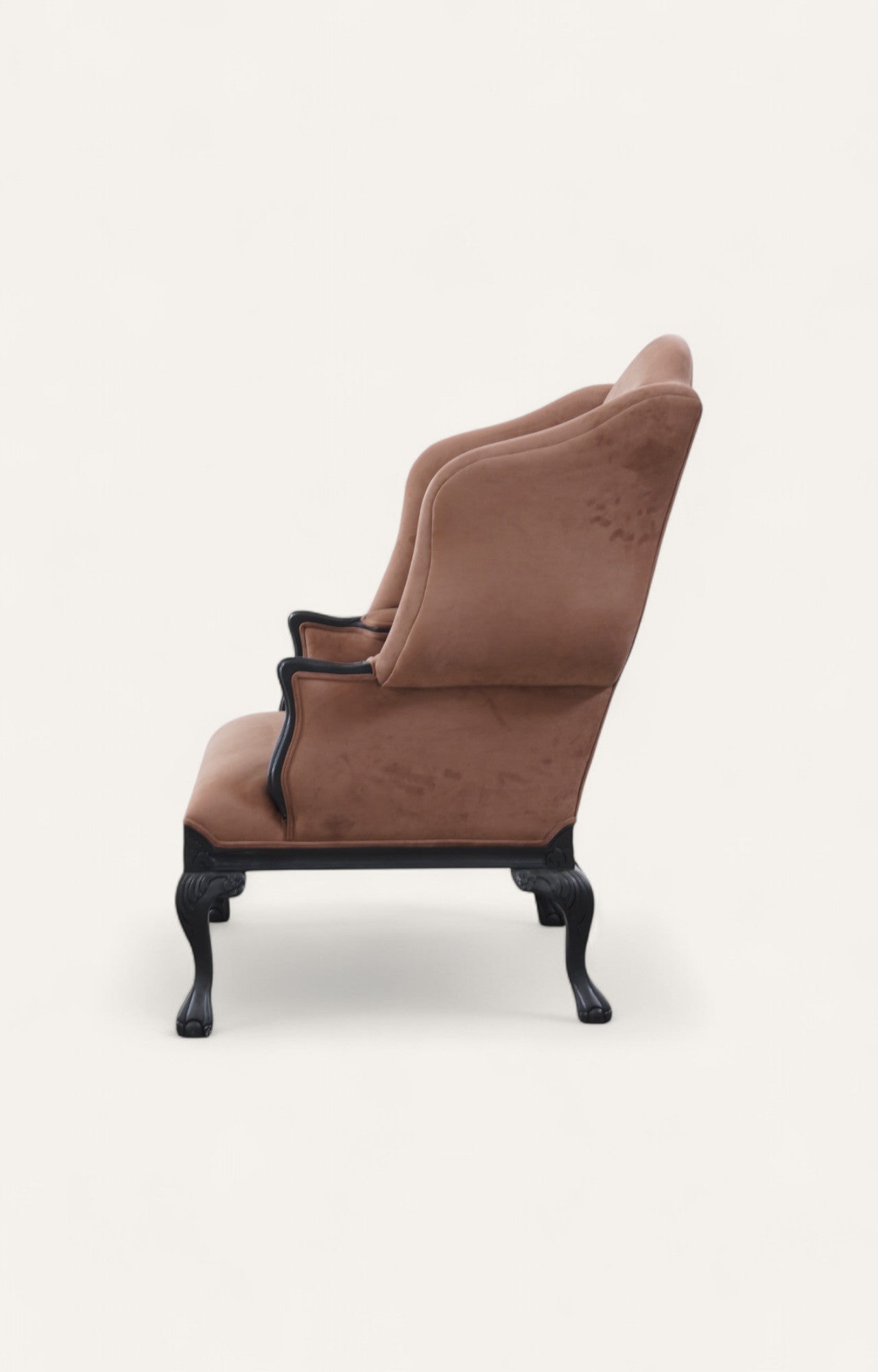 Vintage Wingback Lounge Chair with Cushion