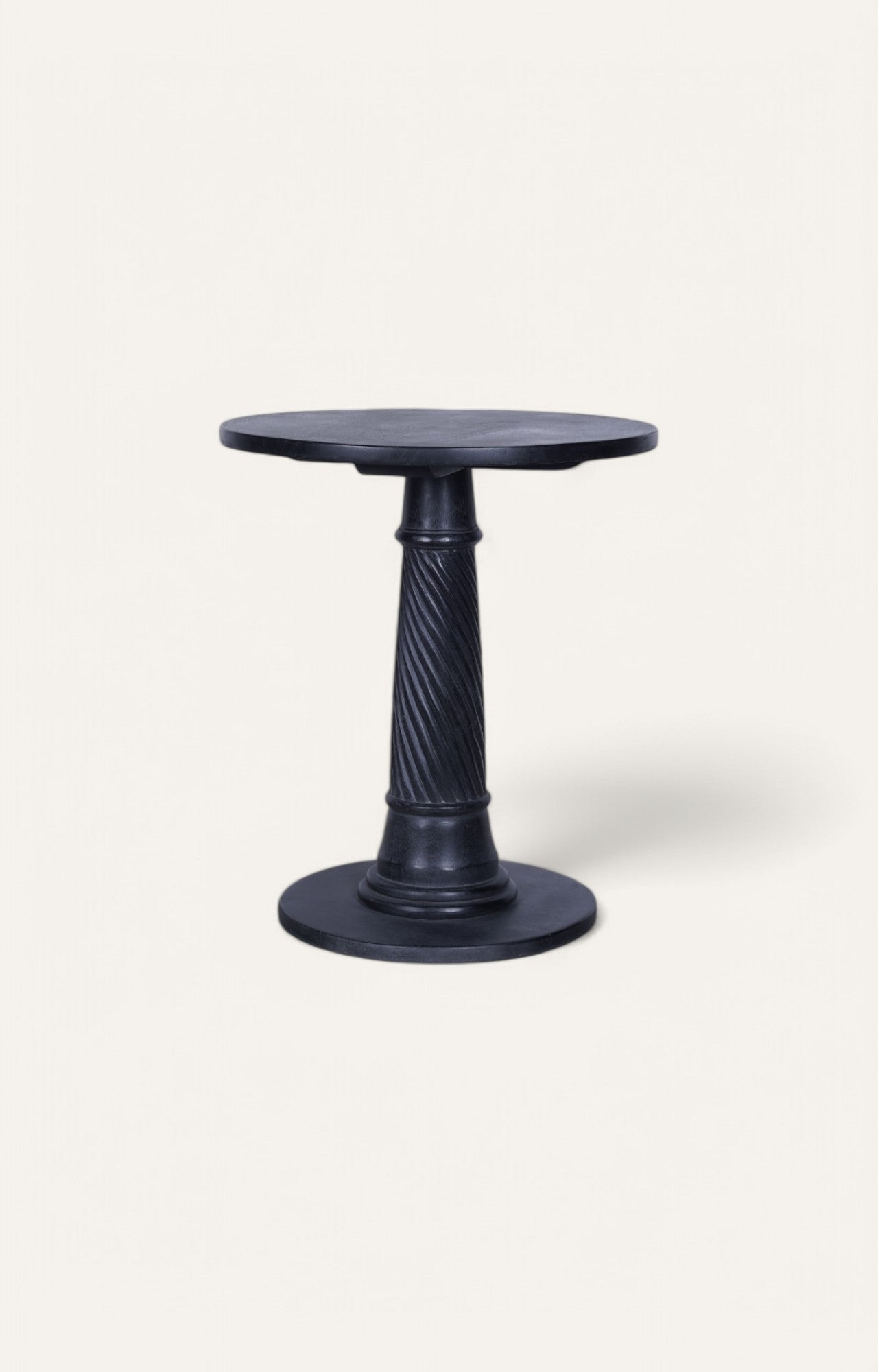Fluted center leg side table