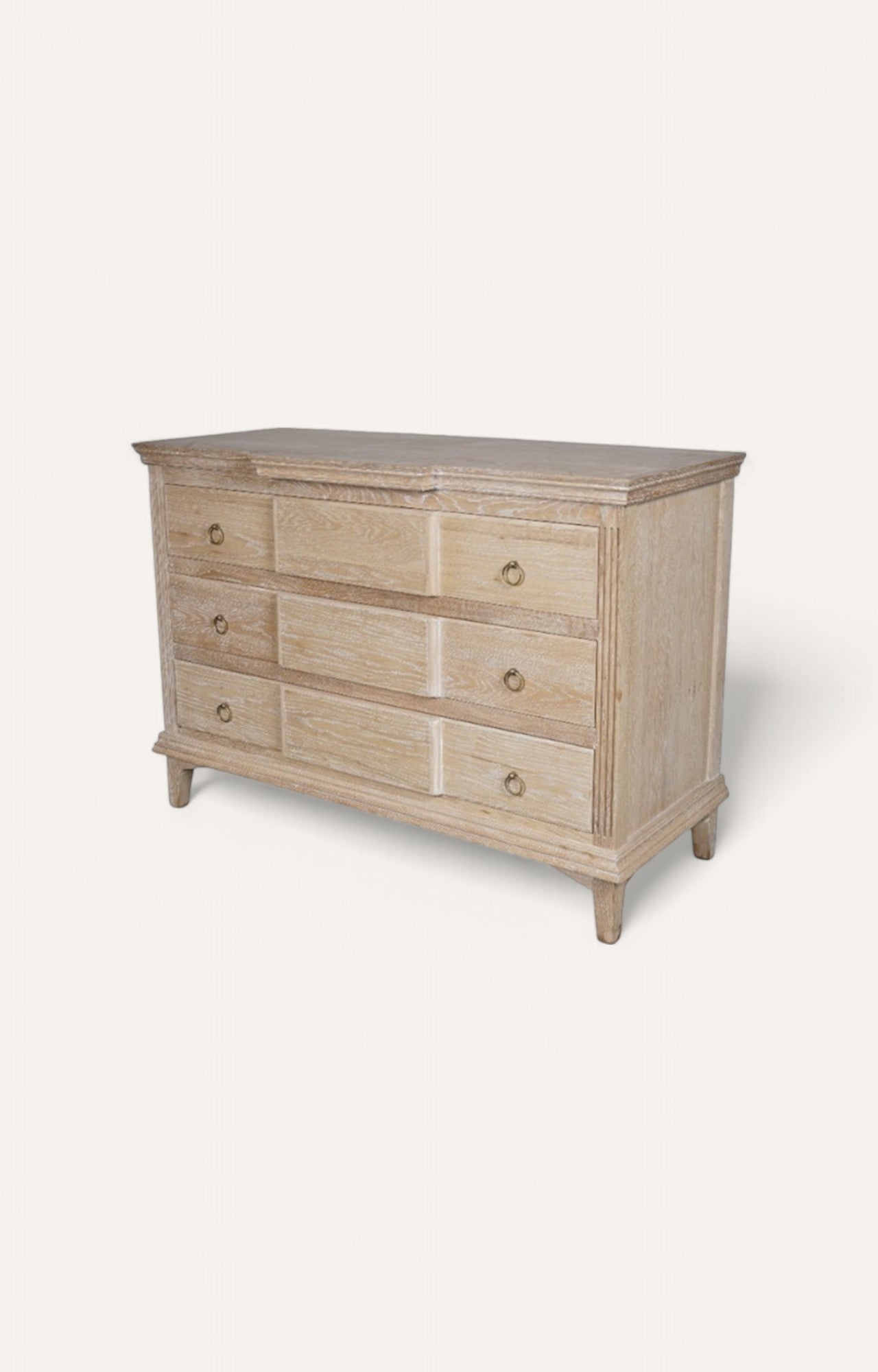Italian Country 6-Drawer Wooden Storage Chest