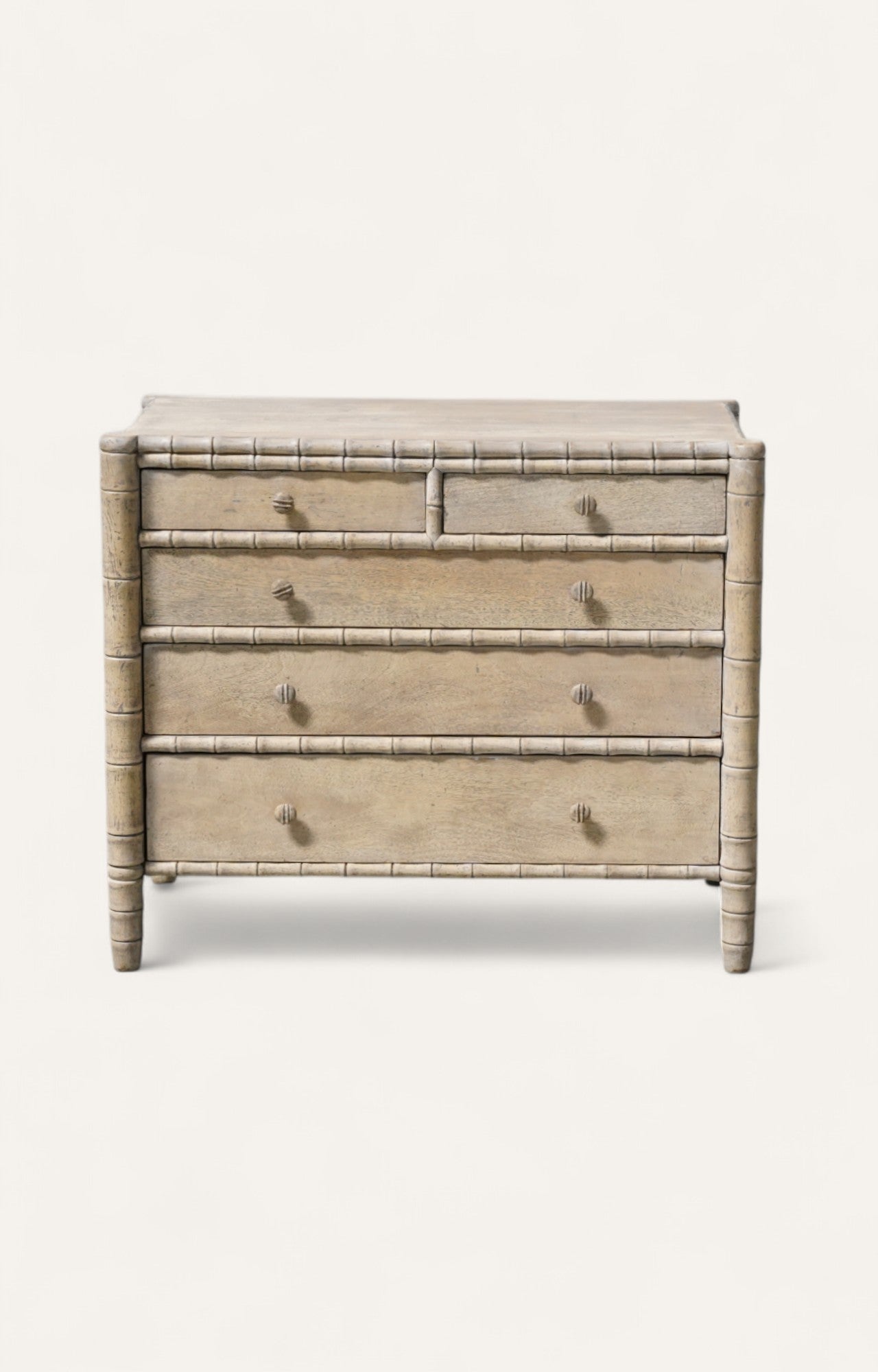 Coastal Bamboo-Style Chest of Drawers