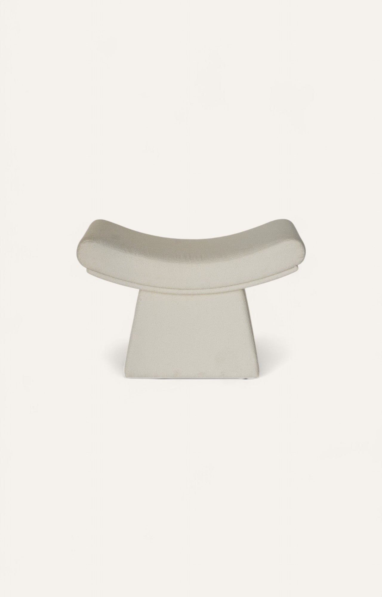 Modern Boucle White Stool