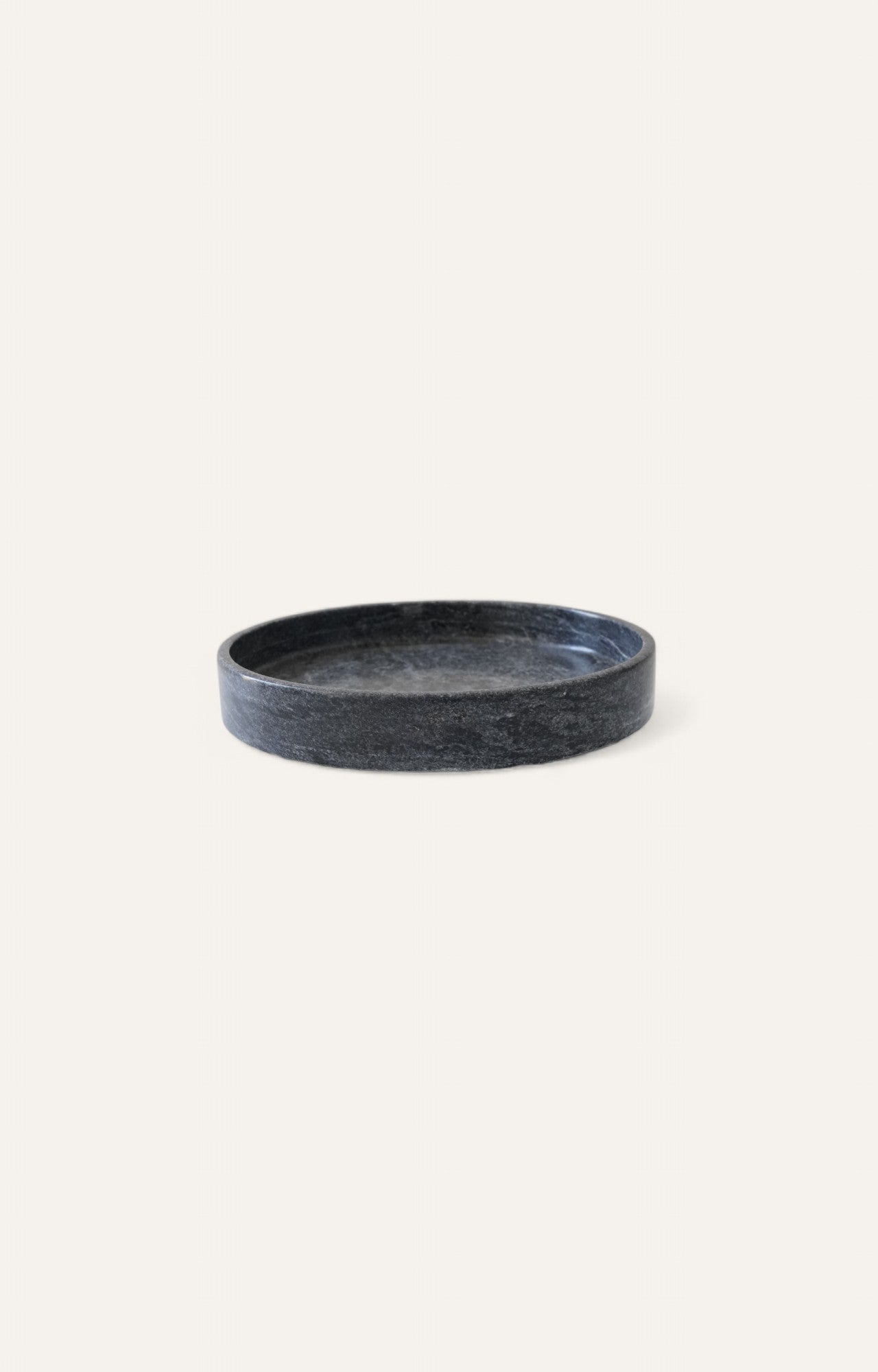 Black Marble Round Tray