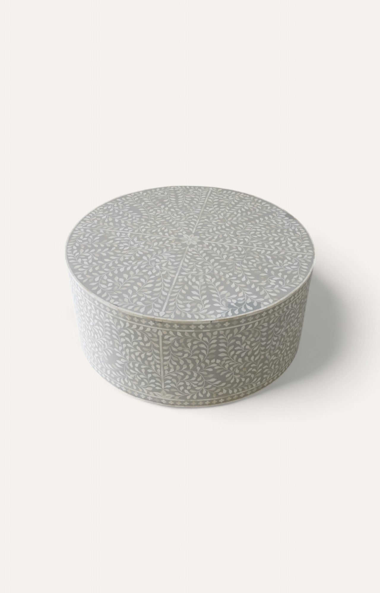 Indian floral gray bone table