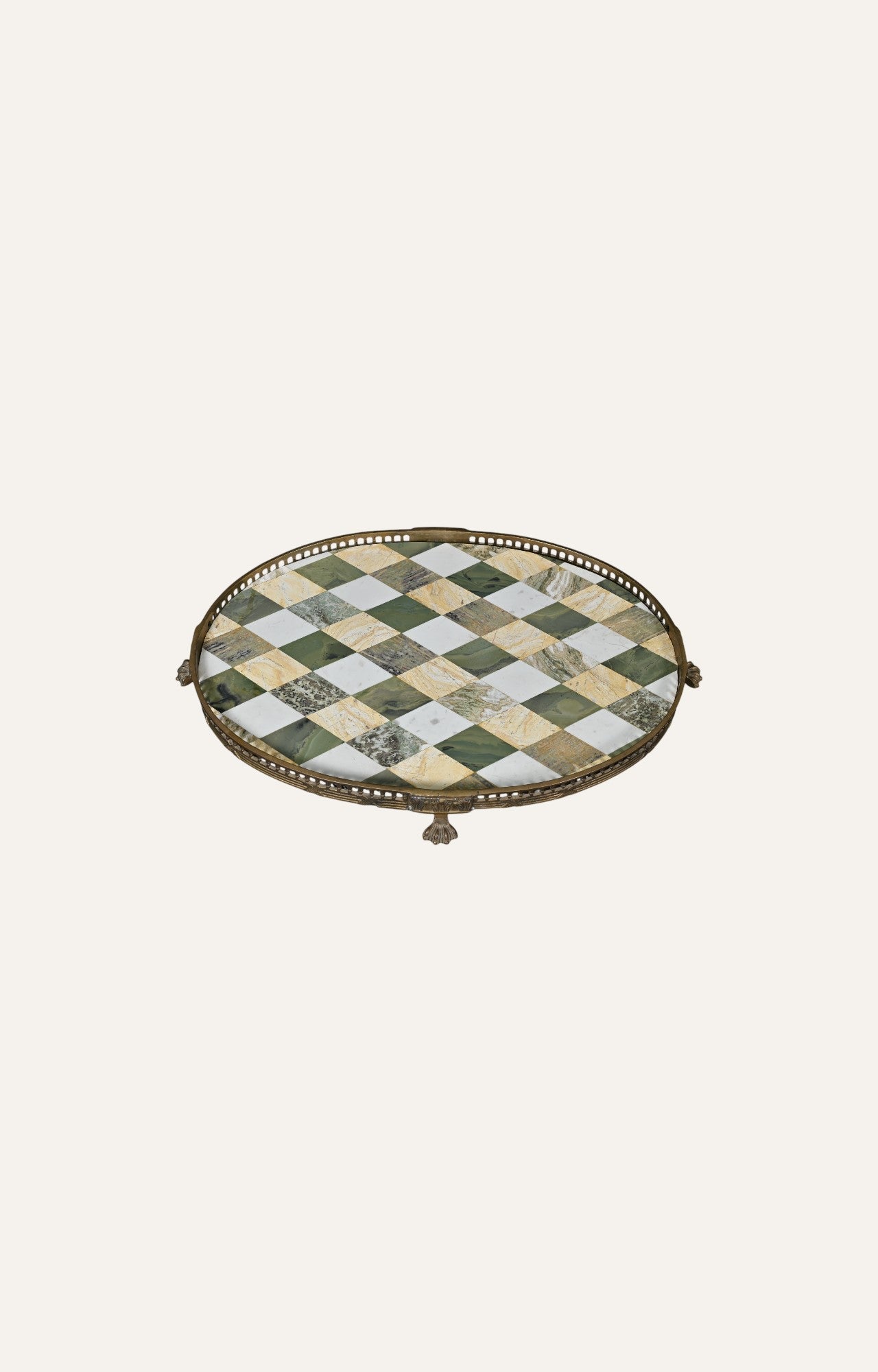 Brass & Marble Inlay Trey