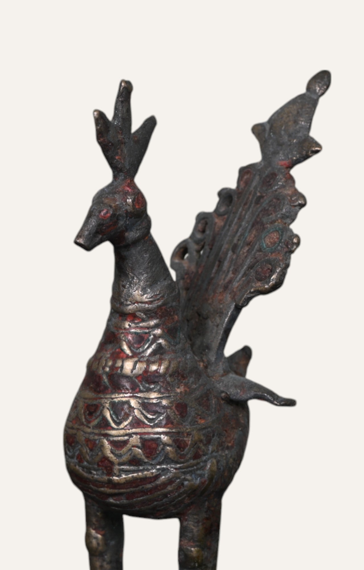 Peacock Brass Vintage Figurine