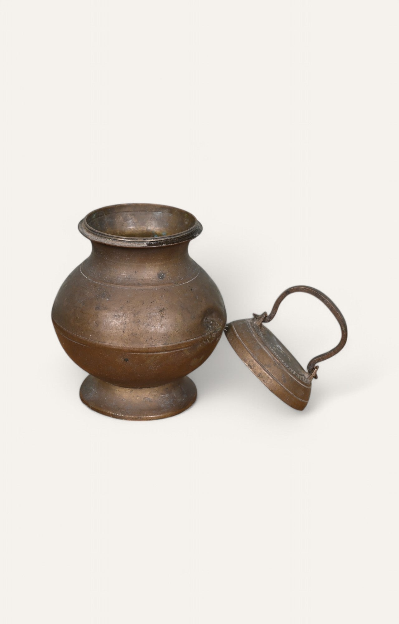 Vintage Brass Pot with Handle