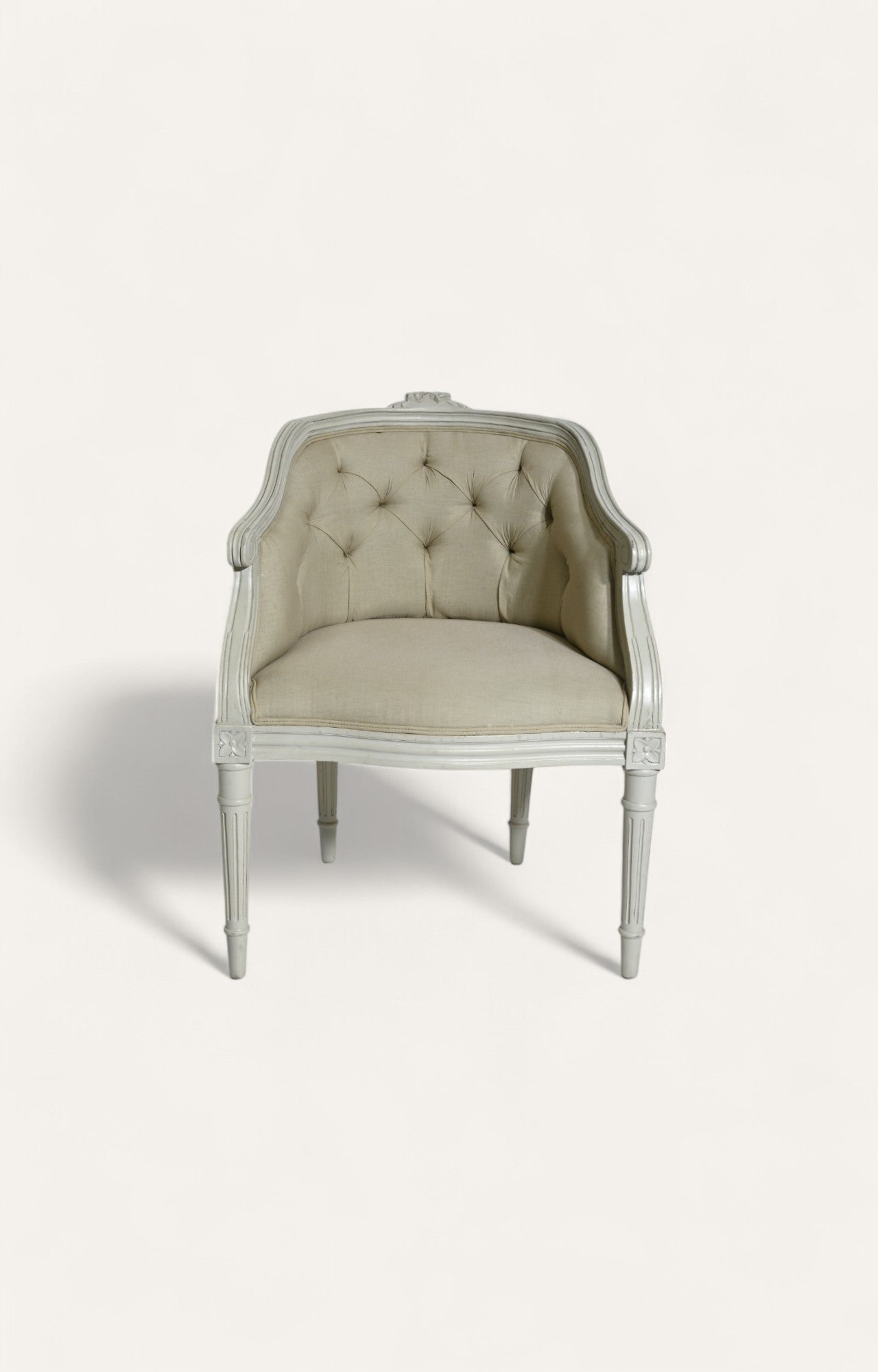 Upholstered Wooden Arm Chair