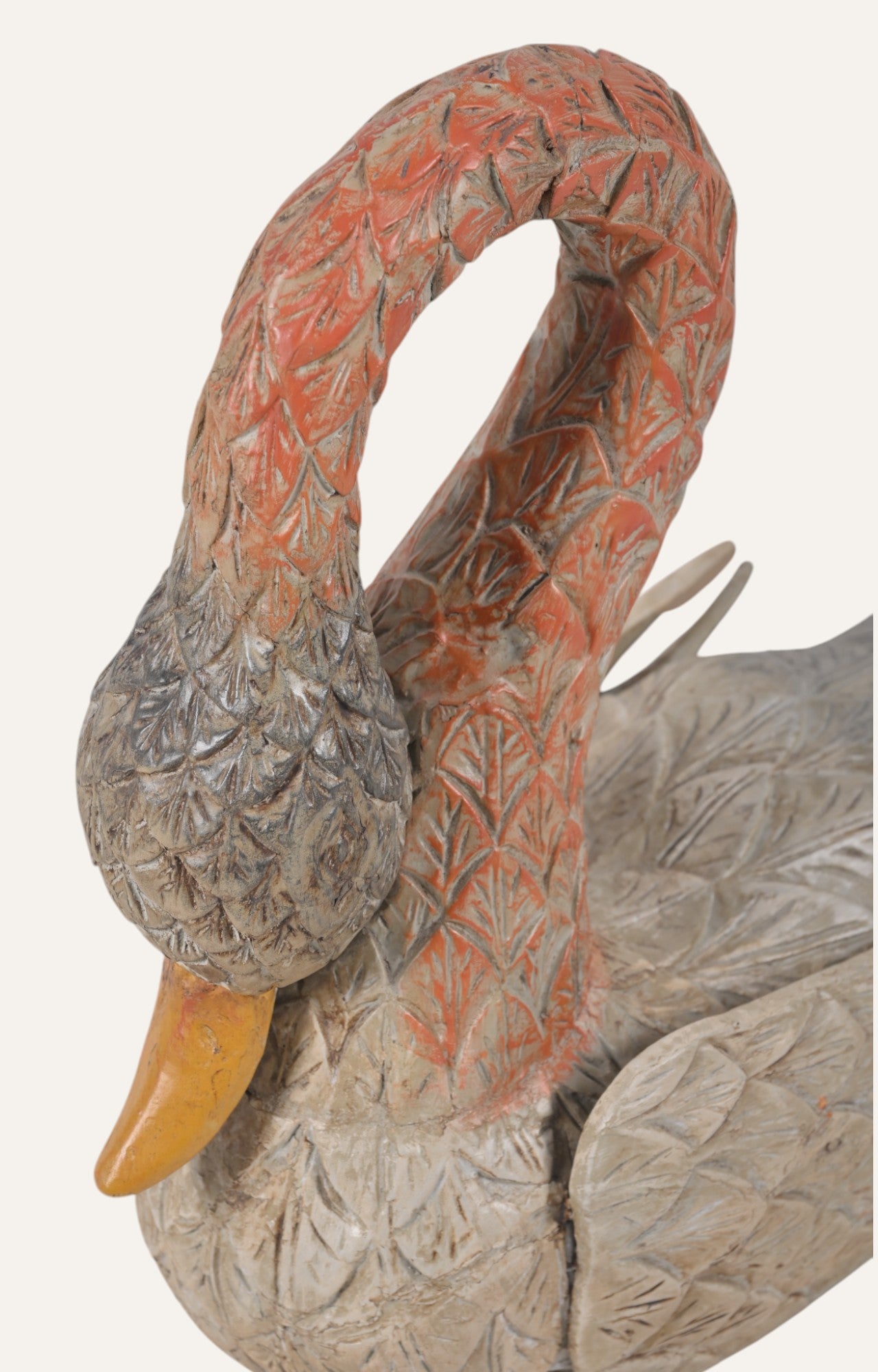 Hand-Carved Swan Sculpture