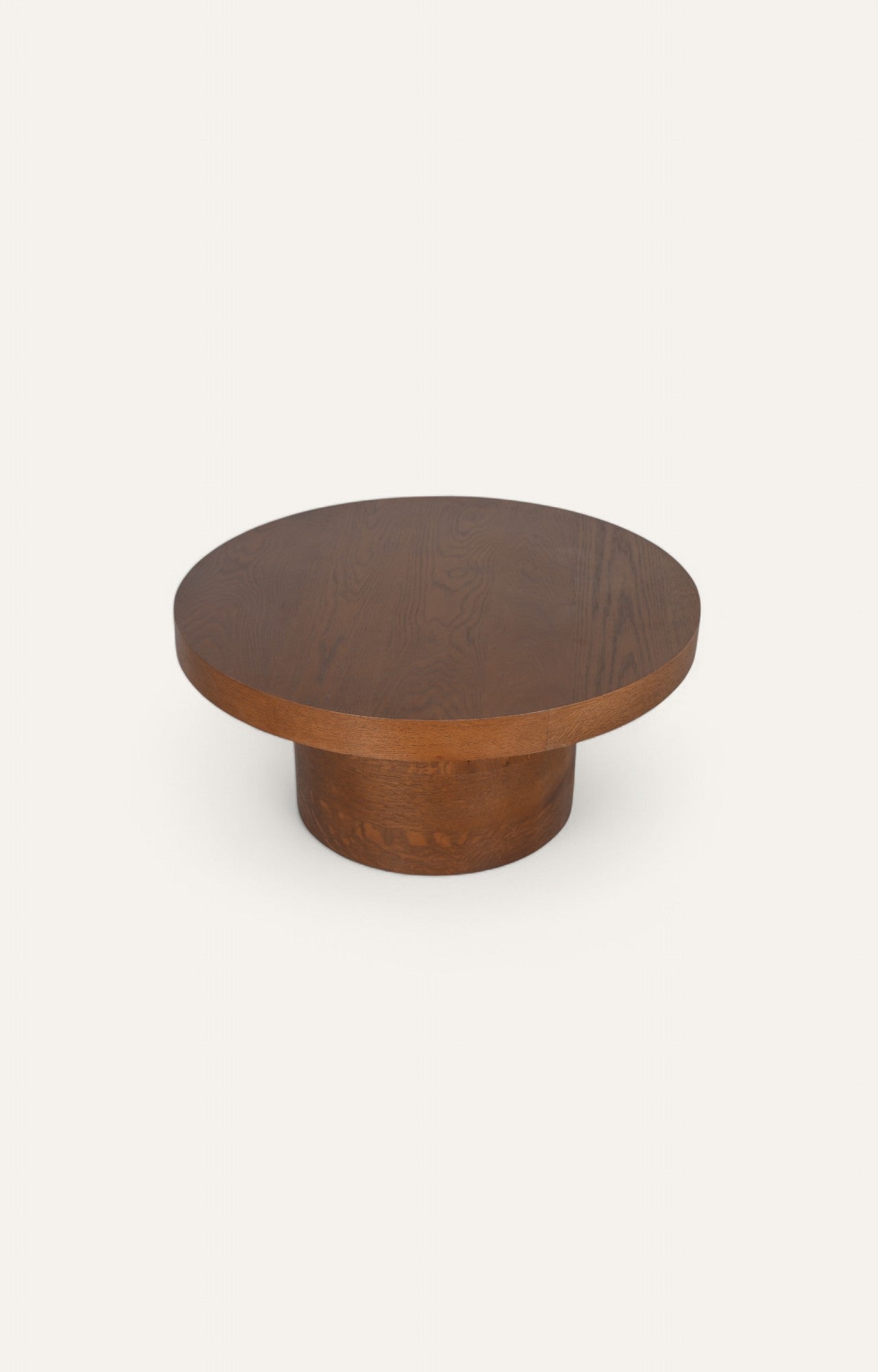 Pedestal Round Wooden Coffee Table