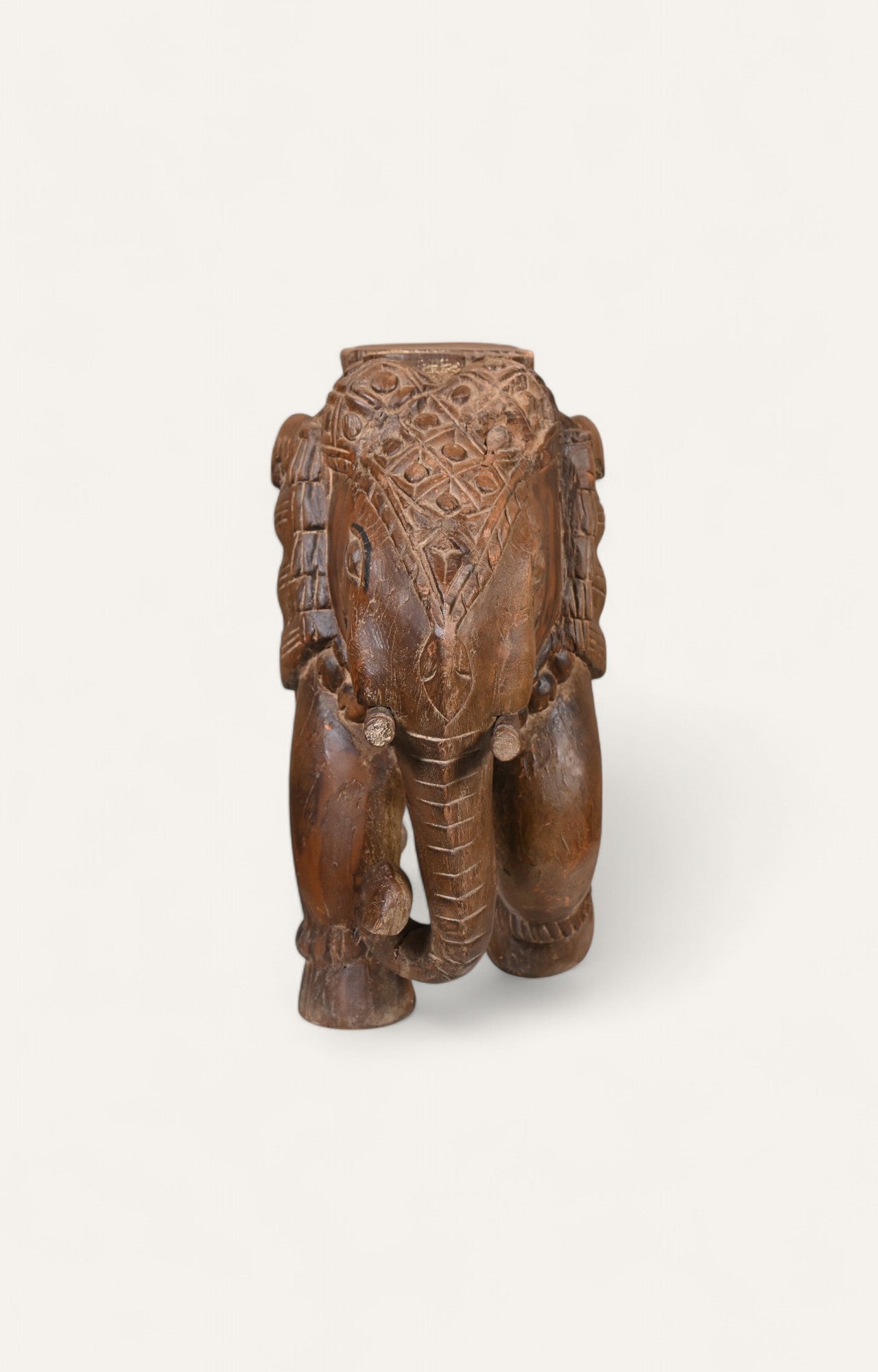 The Great Trunk - Vintage Teak Wood Elephant Statue