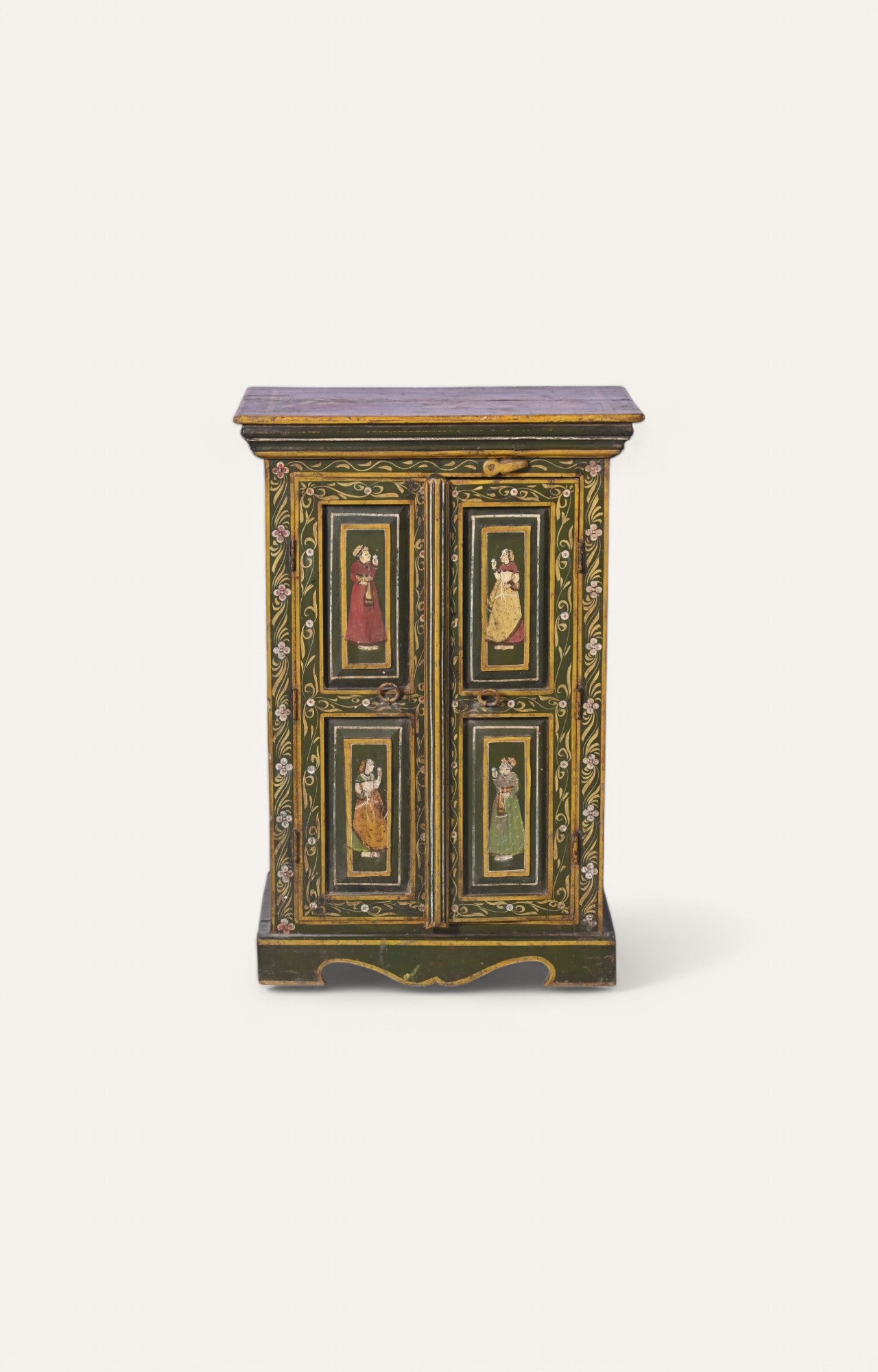 Maharani Hand-Painted Wooden Cabinet