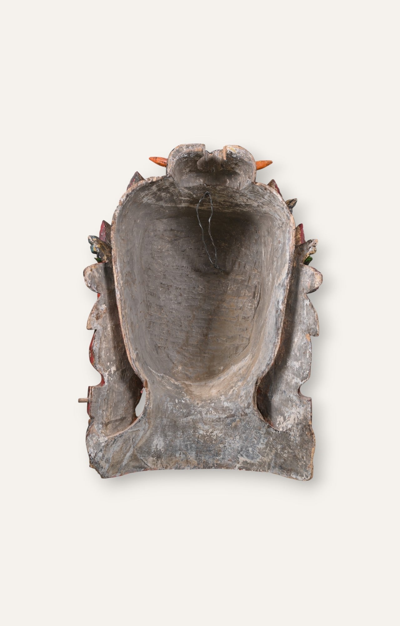 Vintage Teak Wood Himalayan Wall Mask