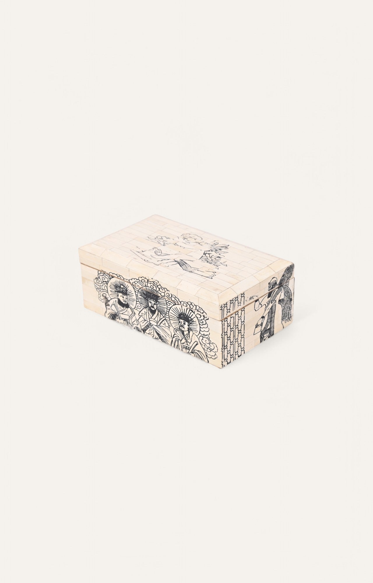 Three Kings Mango Wood and Bone Antique  Jewelry Box