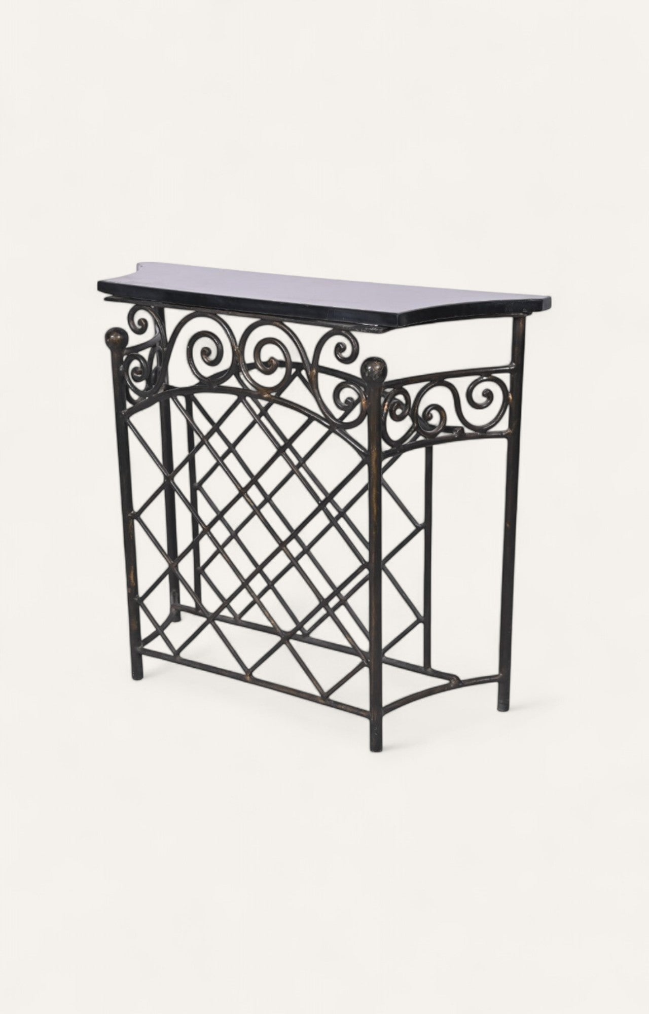 Marble Console With Wine Rack