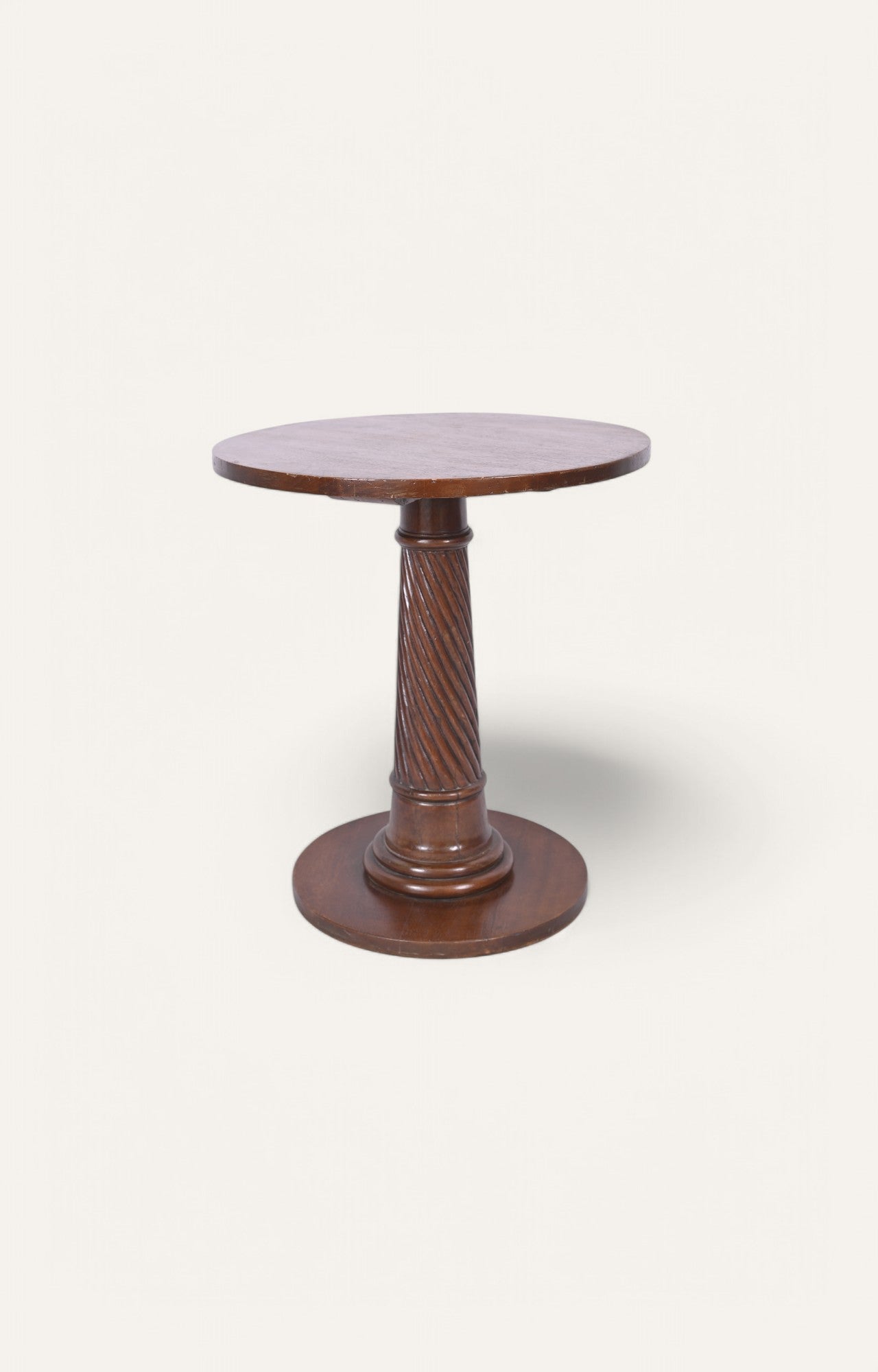 Classic Brown Round Occasional Table