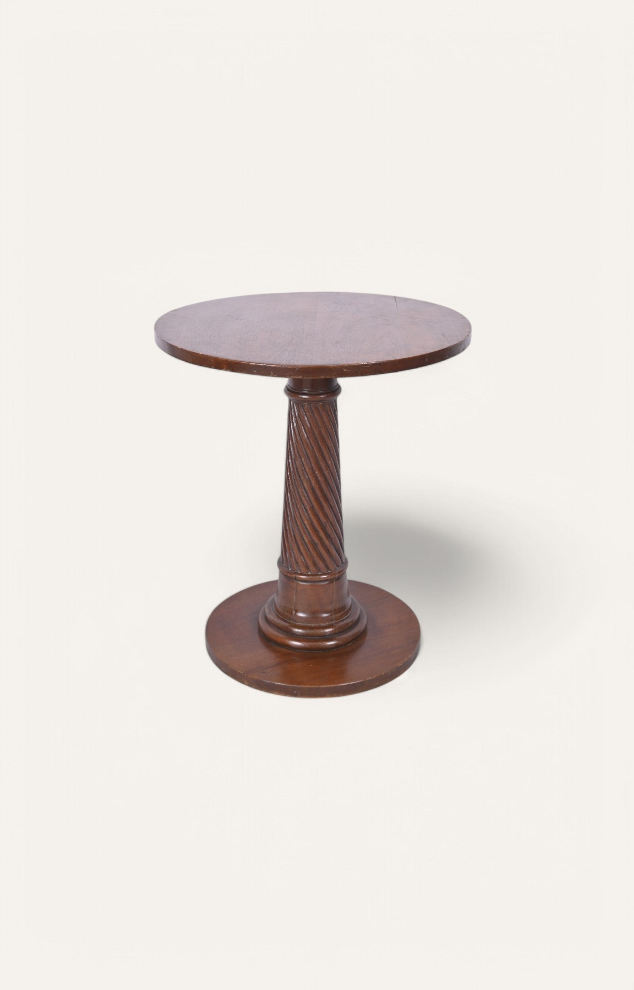 Classic Brown Round Occasional Table