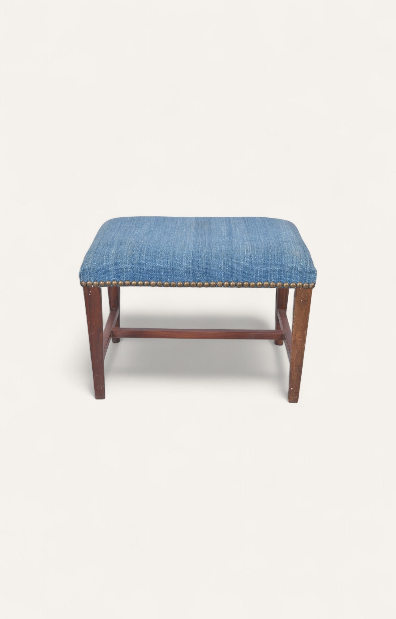 Hand Woven Dhurrie Upholstered Stool