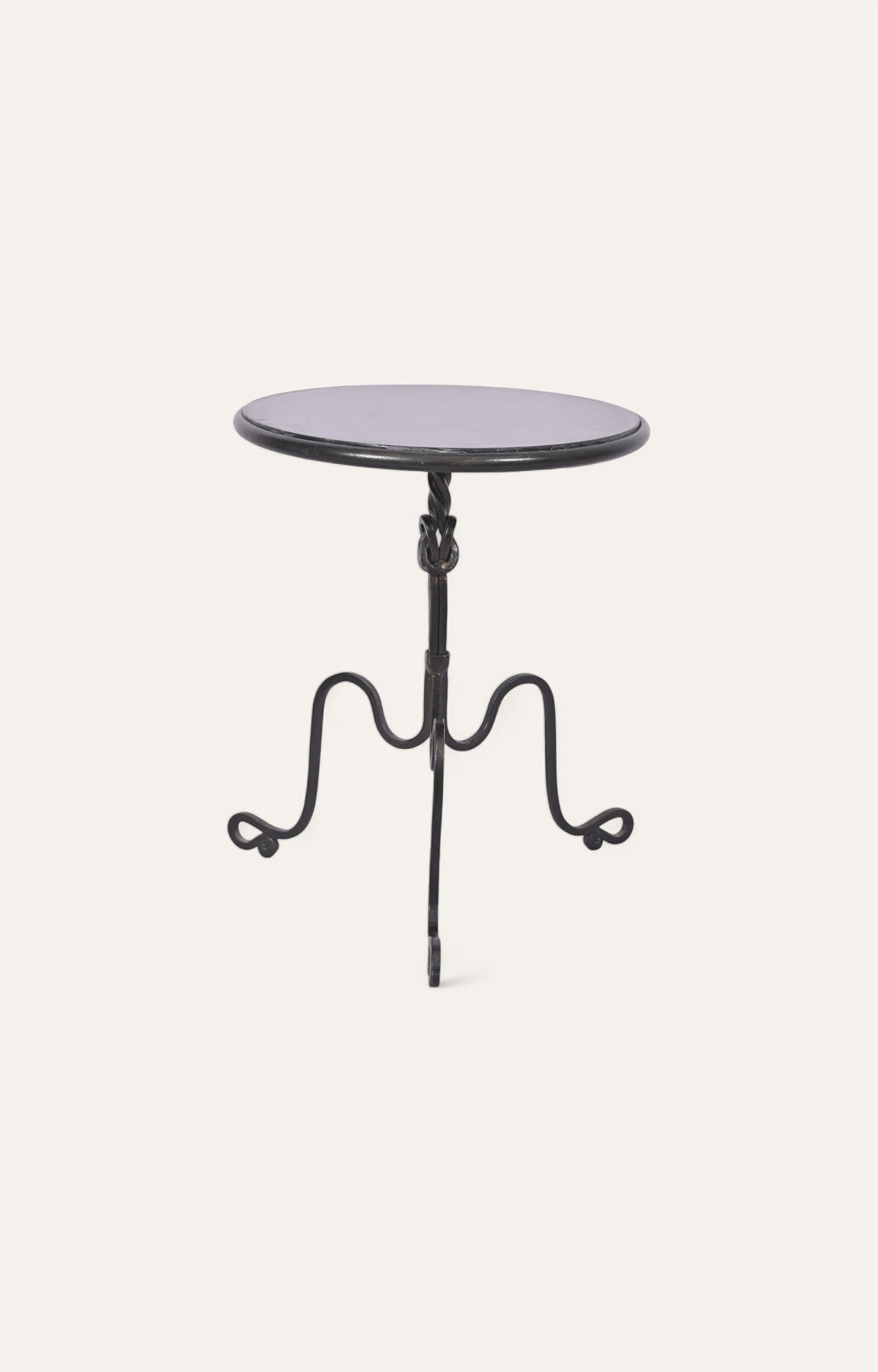 Metal Side Table with Curved Base