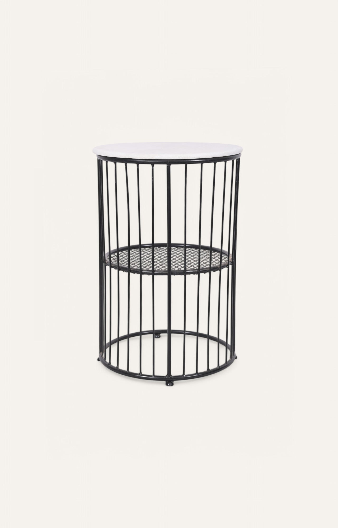 Contemporary Metal & Marble Side Table