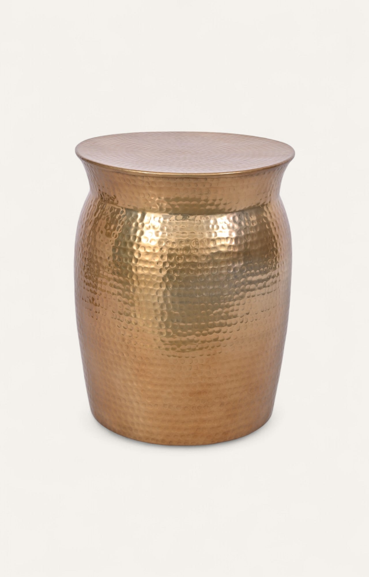 Beaten metal round table