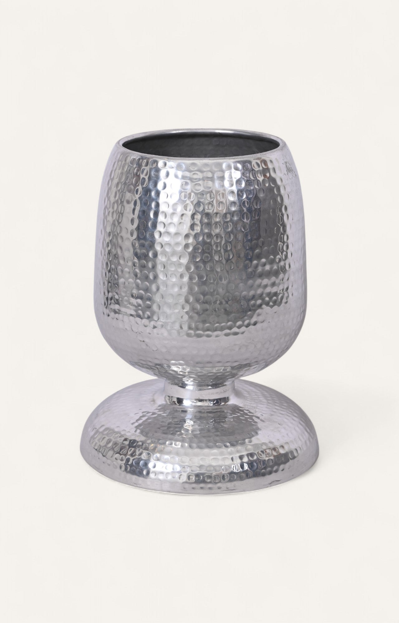 Beaten metal side table