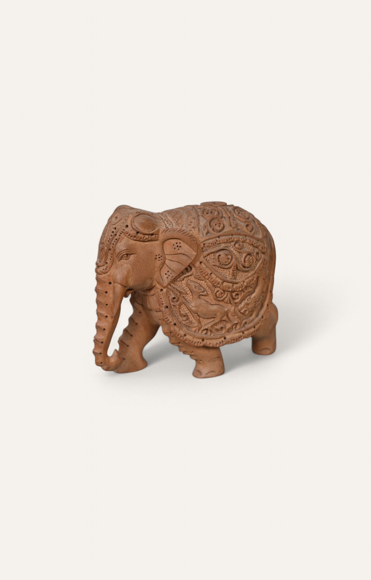 Vintage Wooden Elephant Figurine