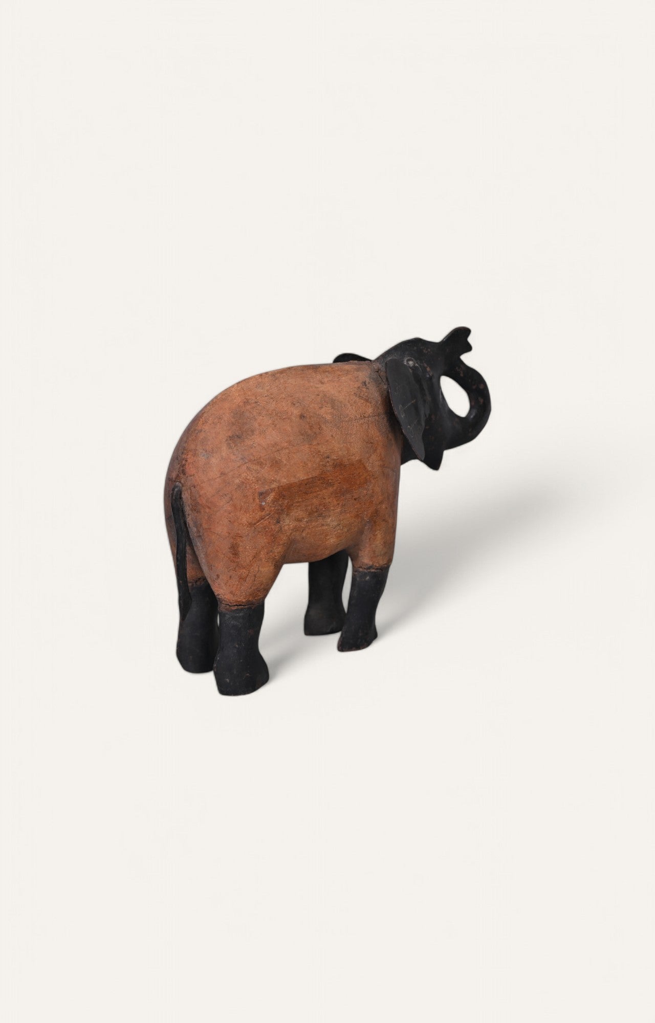 Wooden Black Elephant Figurine